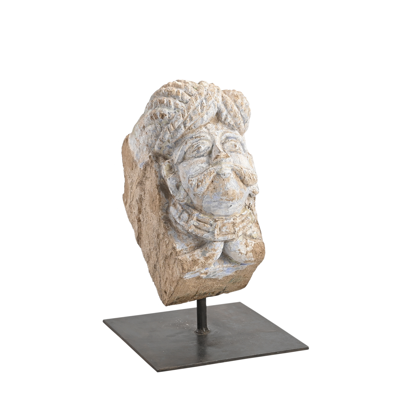 Jhareli - Tête sculptée en pierre n°2