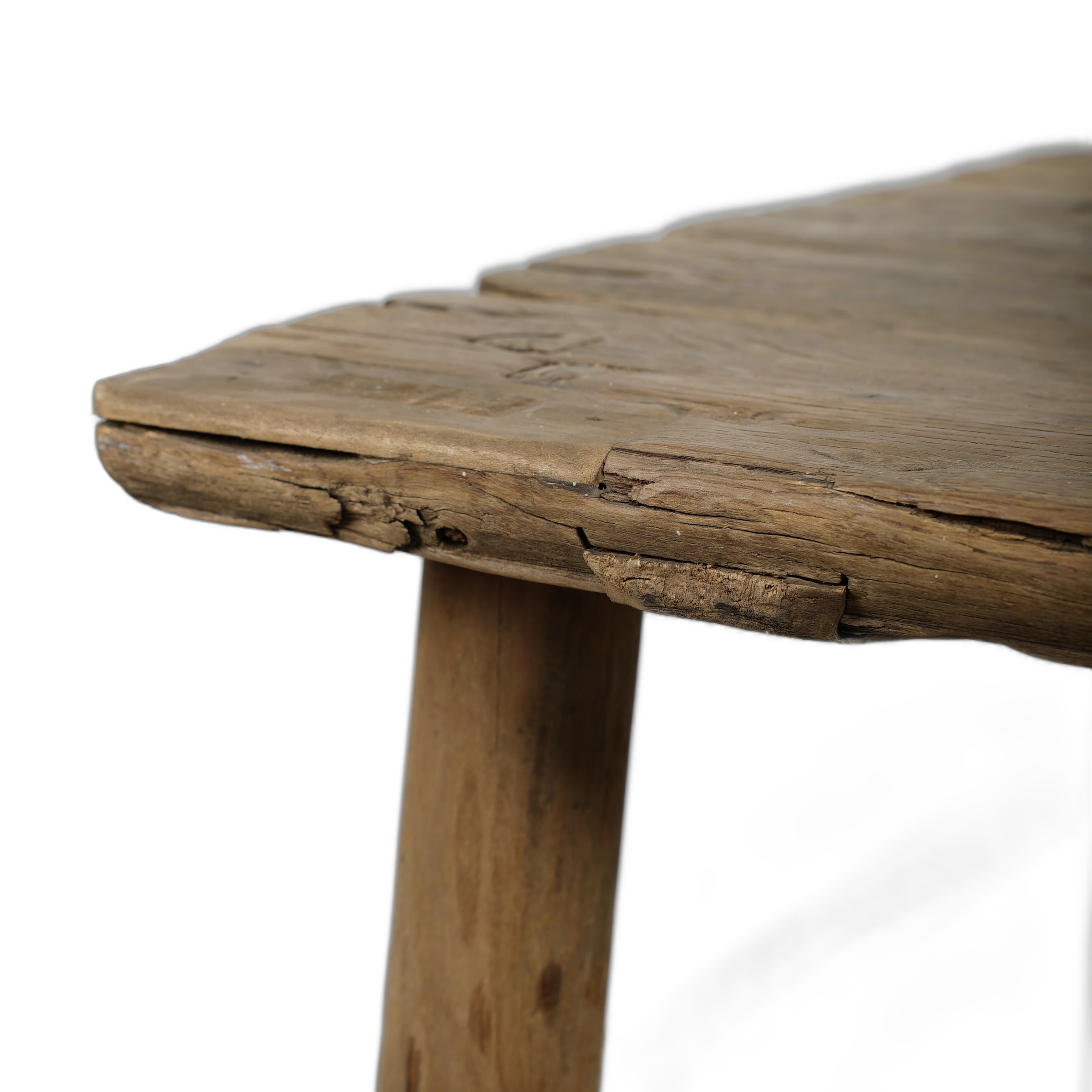 Jining - Table d'appoint carrée en orme n°3 - vue 2