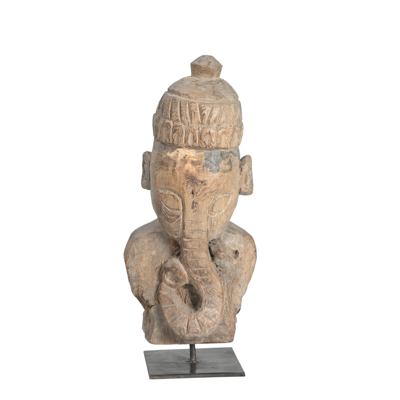 Ganapati - Buste de Ganesh en bois