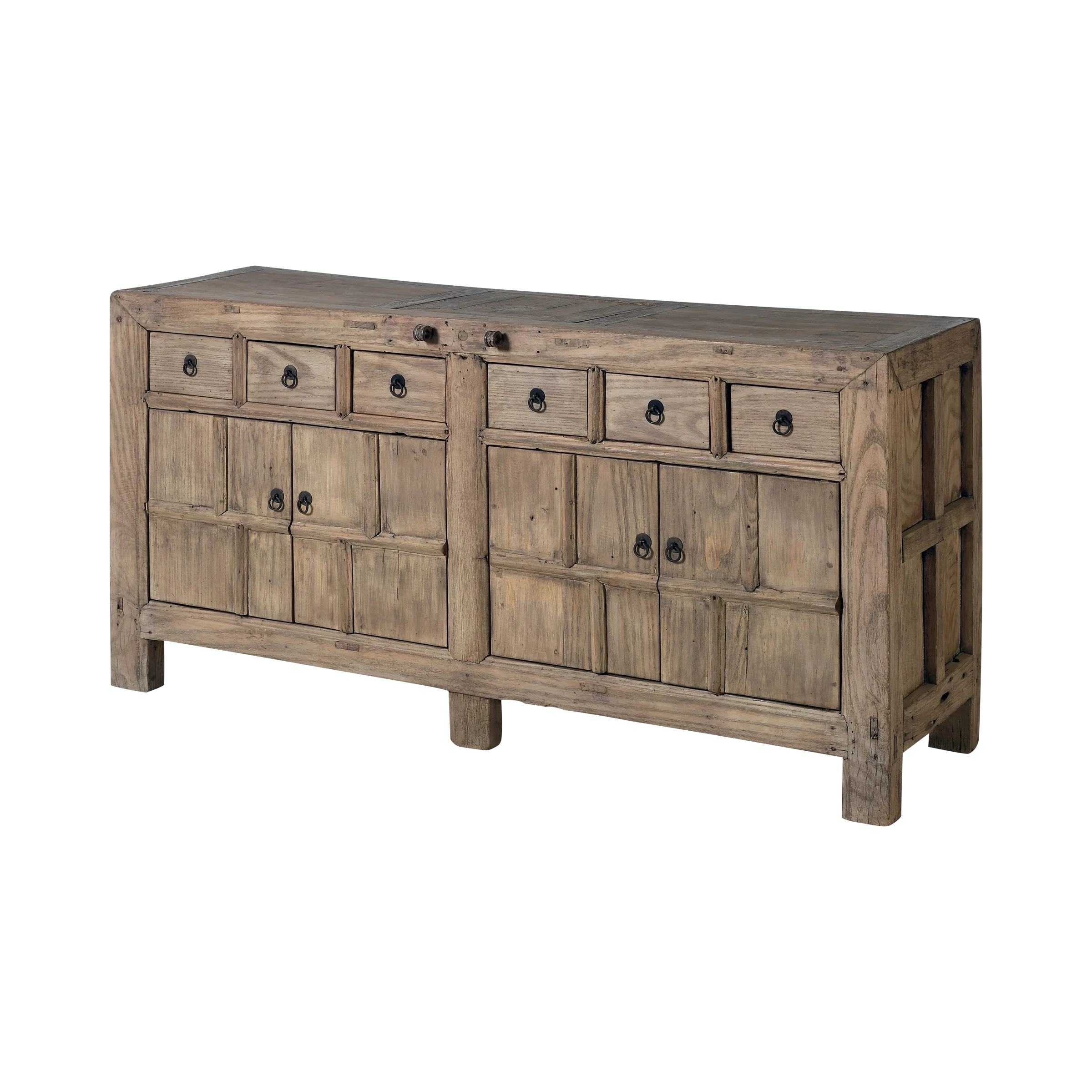 Qingdao - Buffet chinois ancien en orme massif n°5