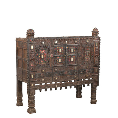 Damchiya old - Indian furniture carved n ° 47