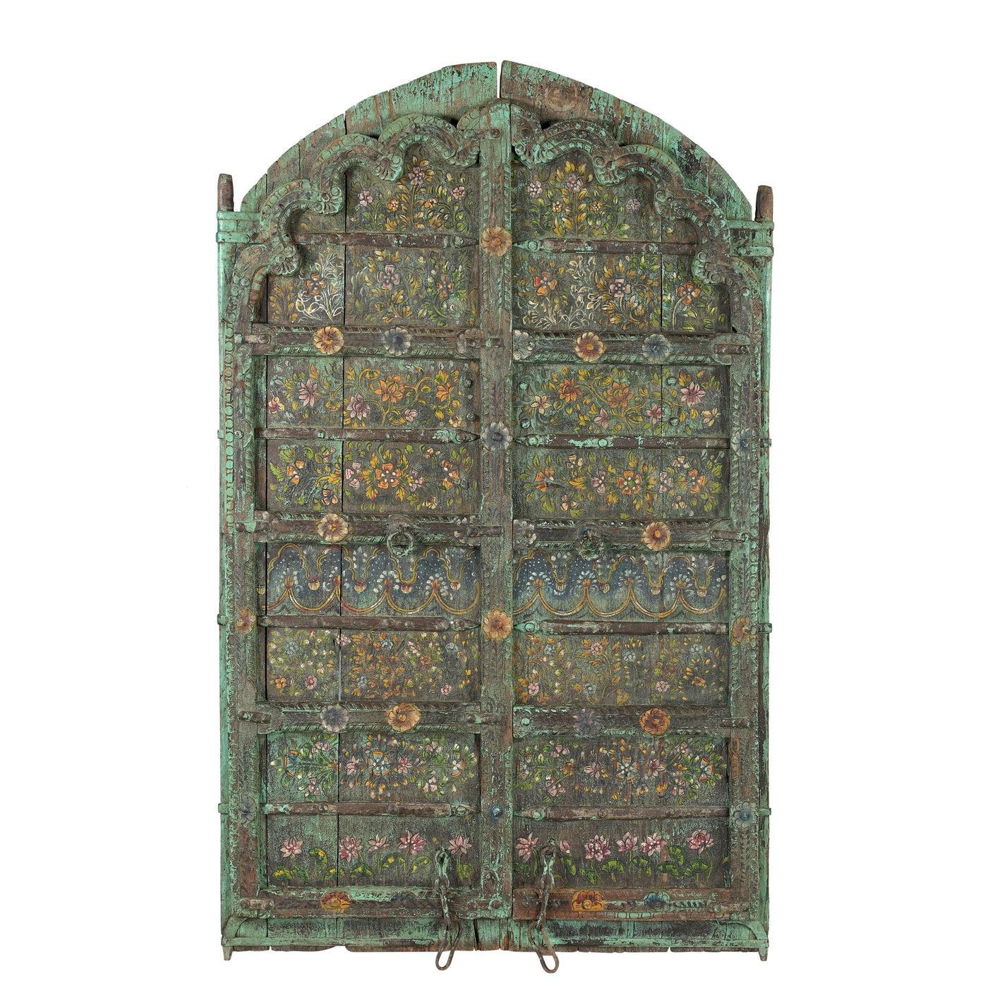 Mhurdiya - Porte indienne ancienne peinte n°3