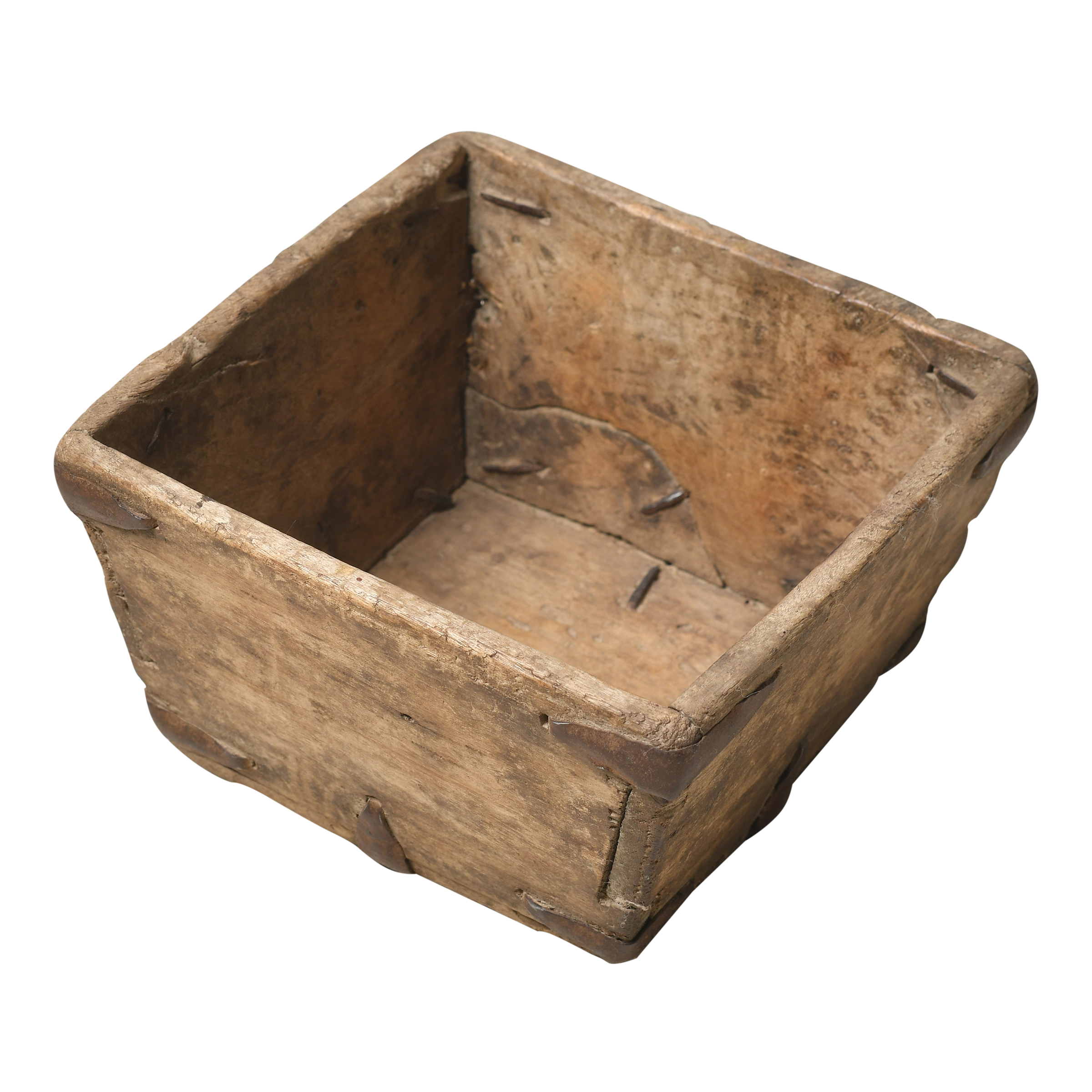 Jian - Panier carré en pin ancien n°5 - vue 2