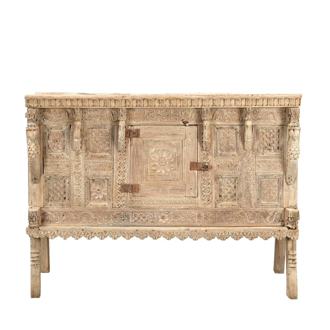 Damchiya Old - Indian Furniture Sculpted N ° 48