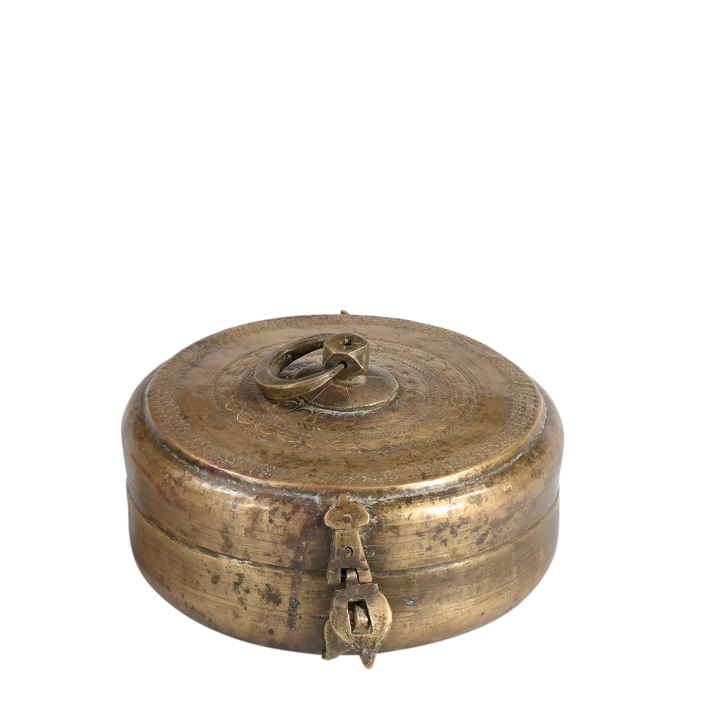 Peetal - Engraved brass box n ° 8