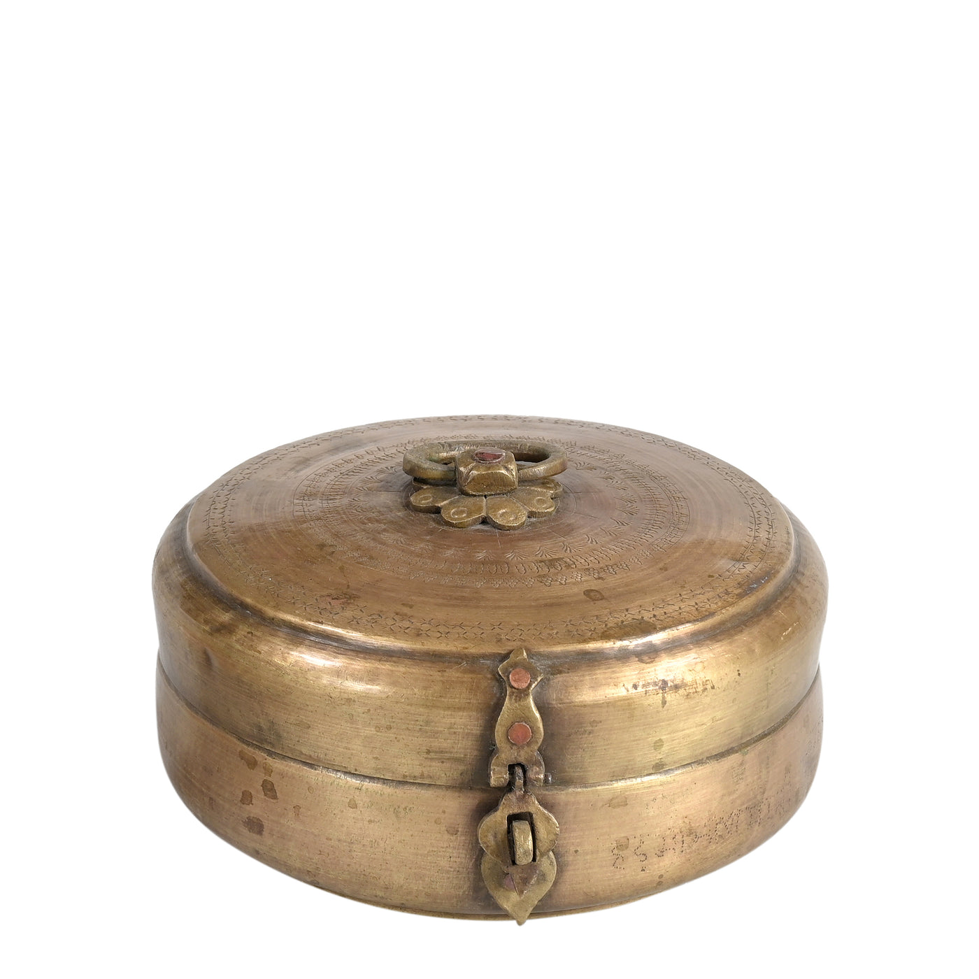 Peetal - Engraved brass box n ° 14