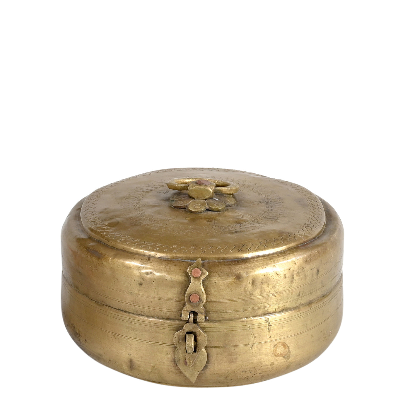 Peetal - Engraved brass box n ° 16