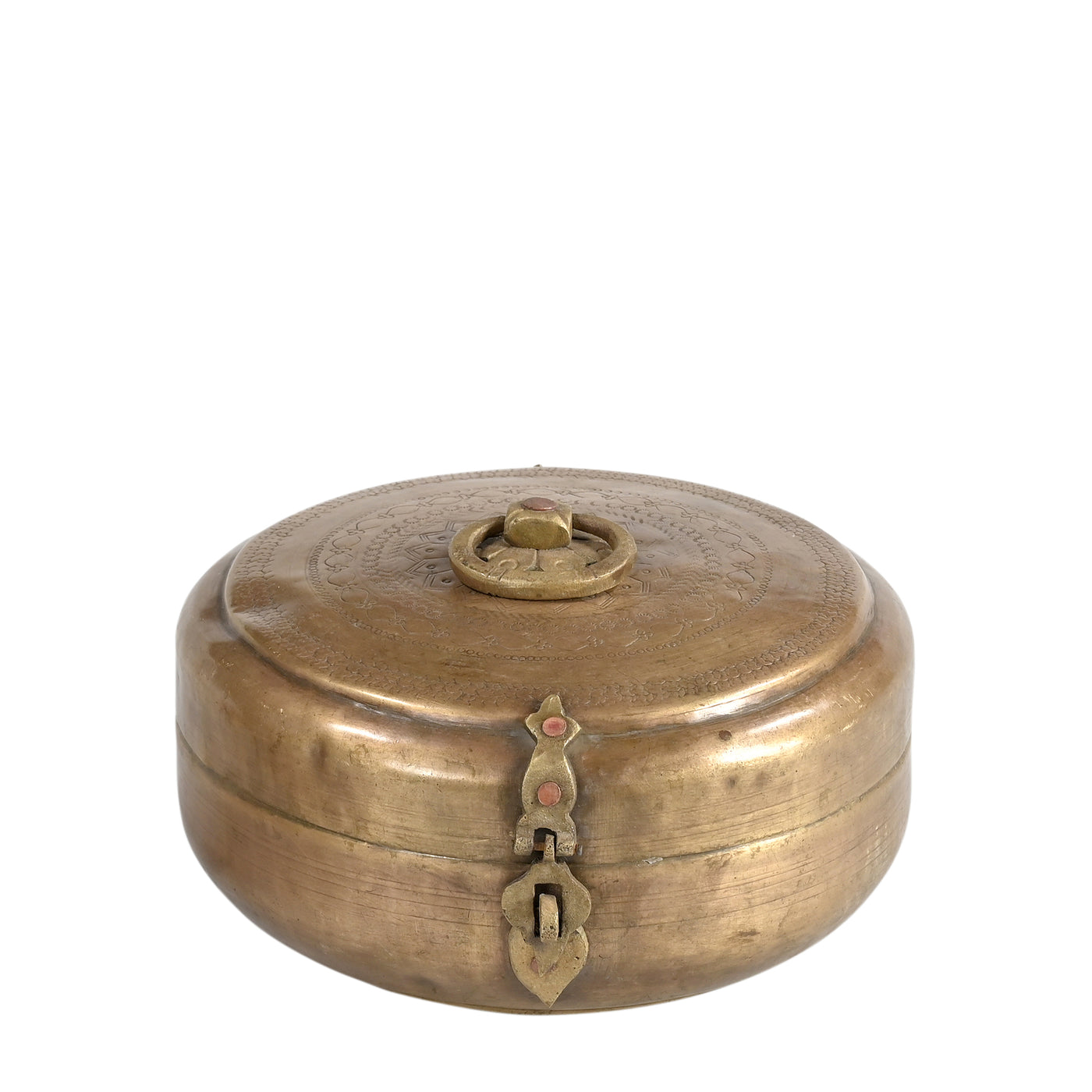Peetal - Engraved brass box n ° 21