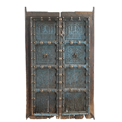 Nalbari - Old door sculpted and patinated