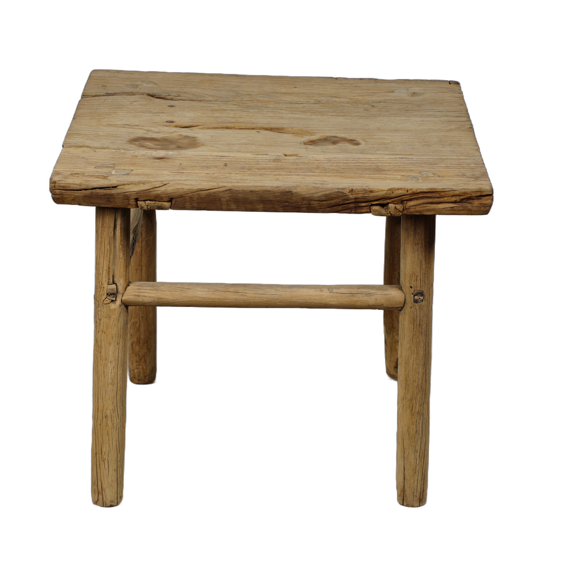 Jining - Table d'appoint carrée en orme n°1 - vue 5