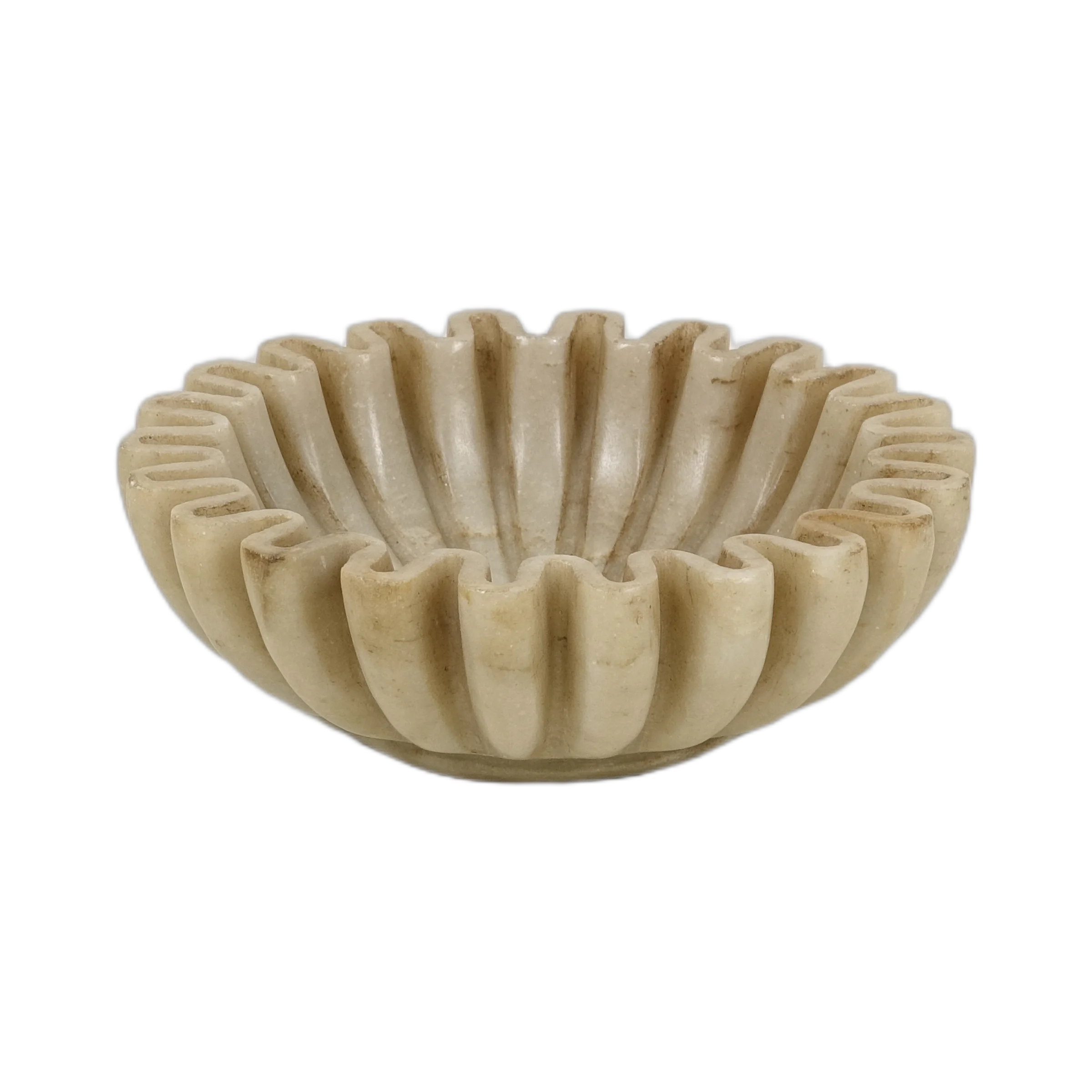 Makrana - Coupe en marbre blanc sculpté n°8