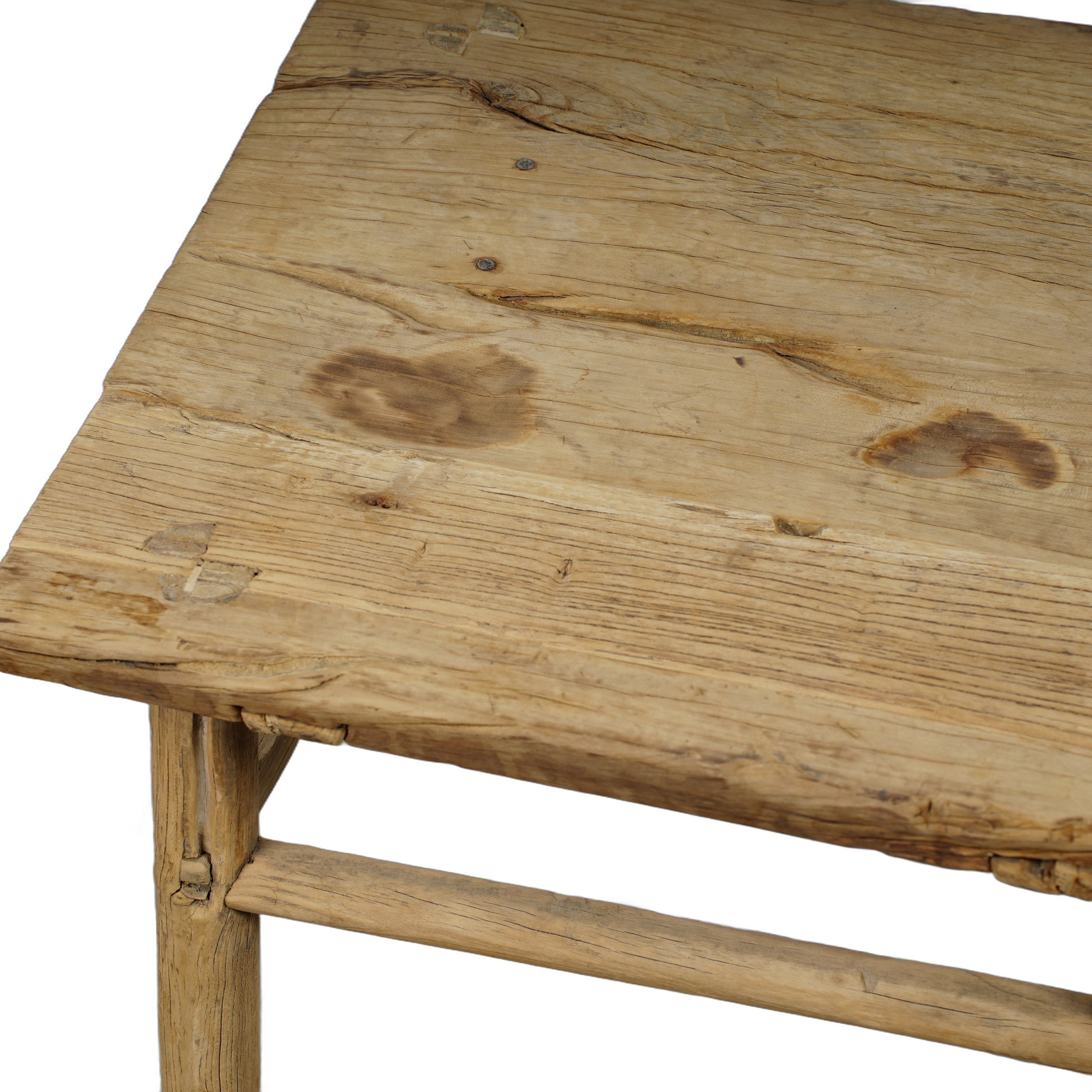 Jining - Table d'appoint carrée en orme n°1 - vue 6