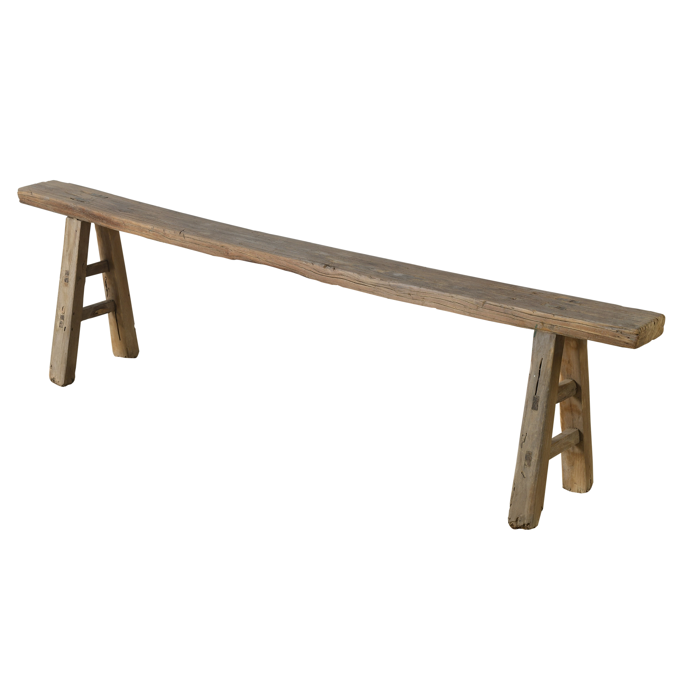 Yun - Ancien banc fin chinois en orme n°28 - vue 2
