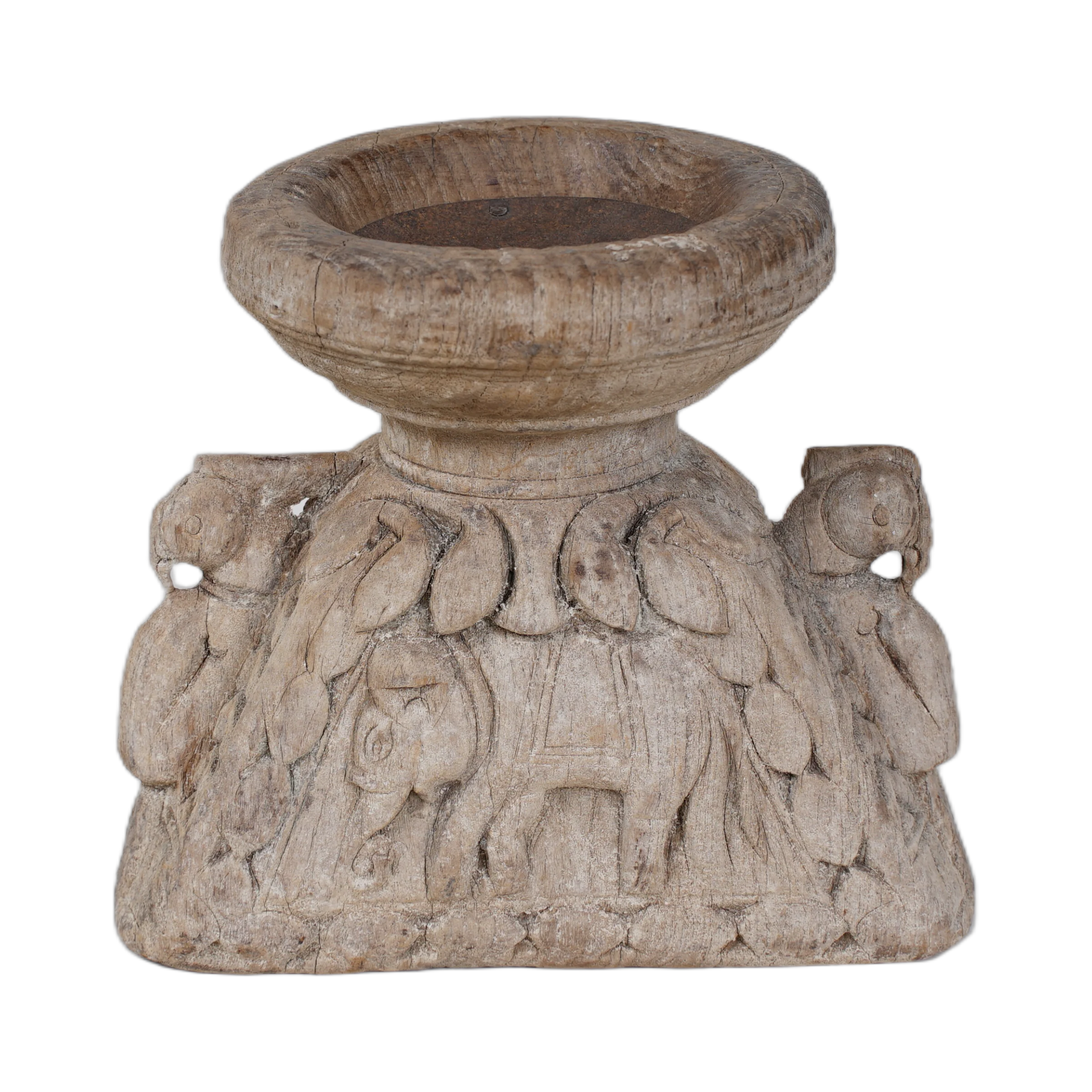 Bijni - Bougeoir en bois ancien n°4