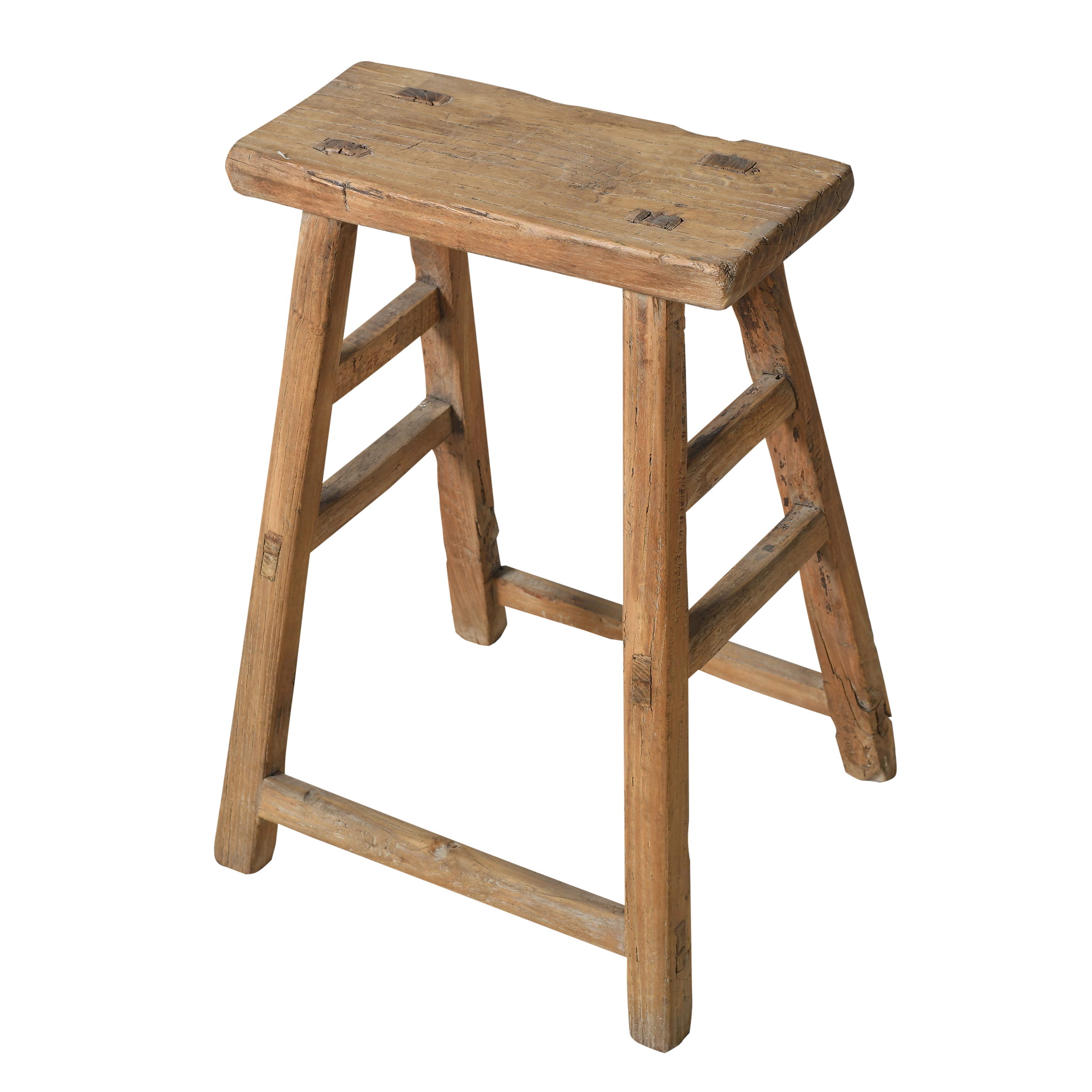 Zao - Tabouret chinois ancien en orme n°28 - vue 2