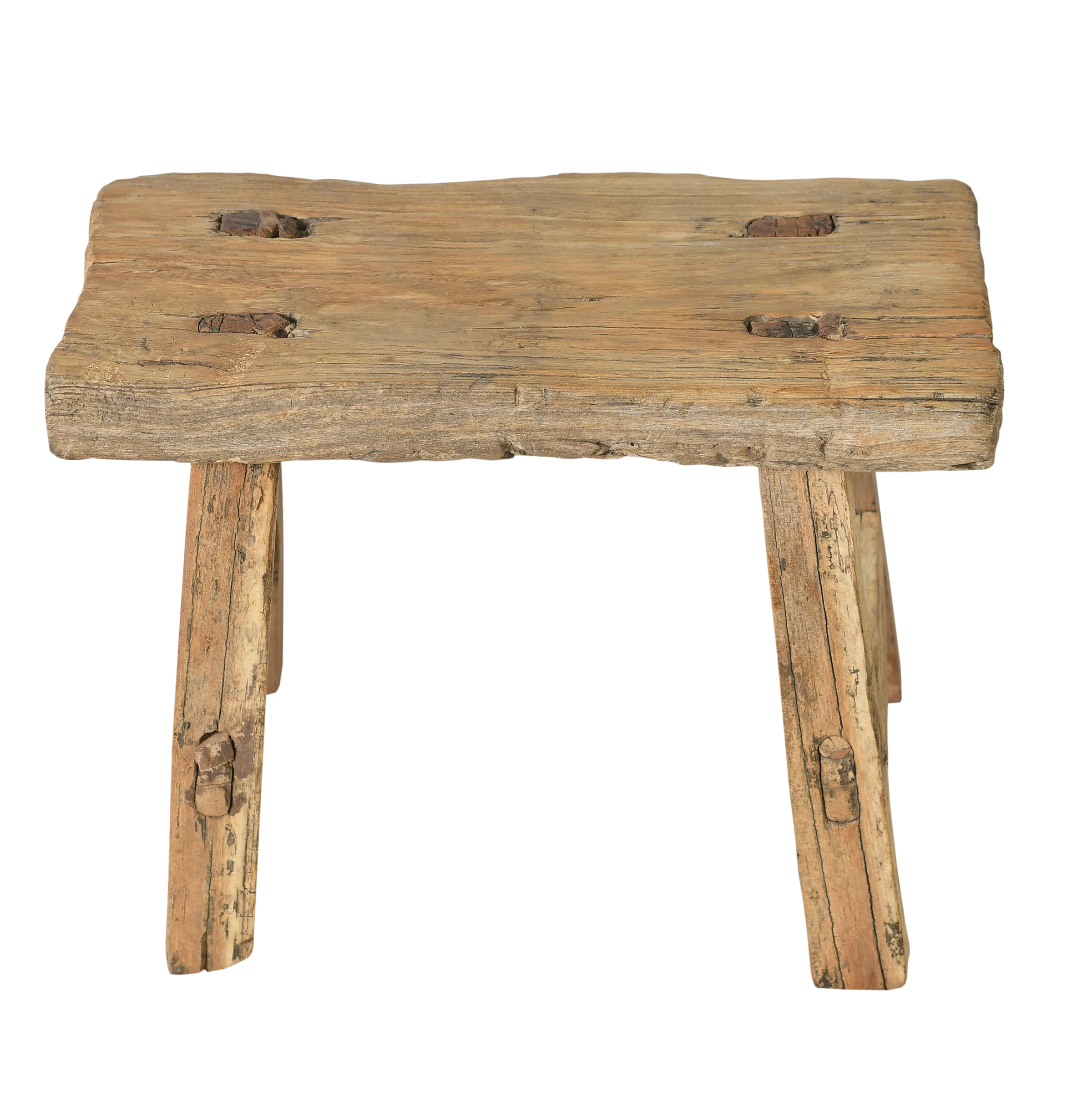 Nuo - Mini tabouret ancien en orme n°57