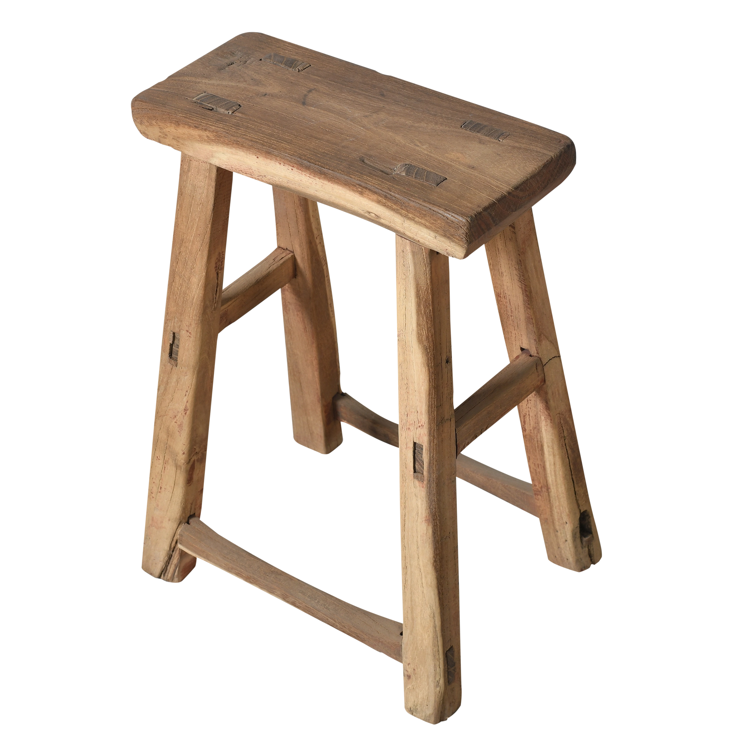 Zao - Tabouret chinois ancien en orme n°27 - vue 2