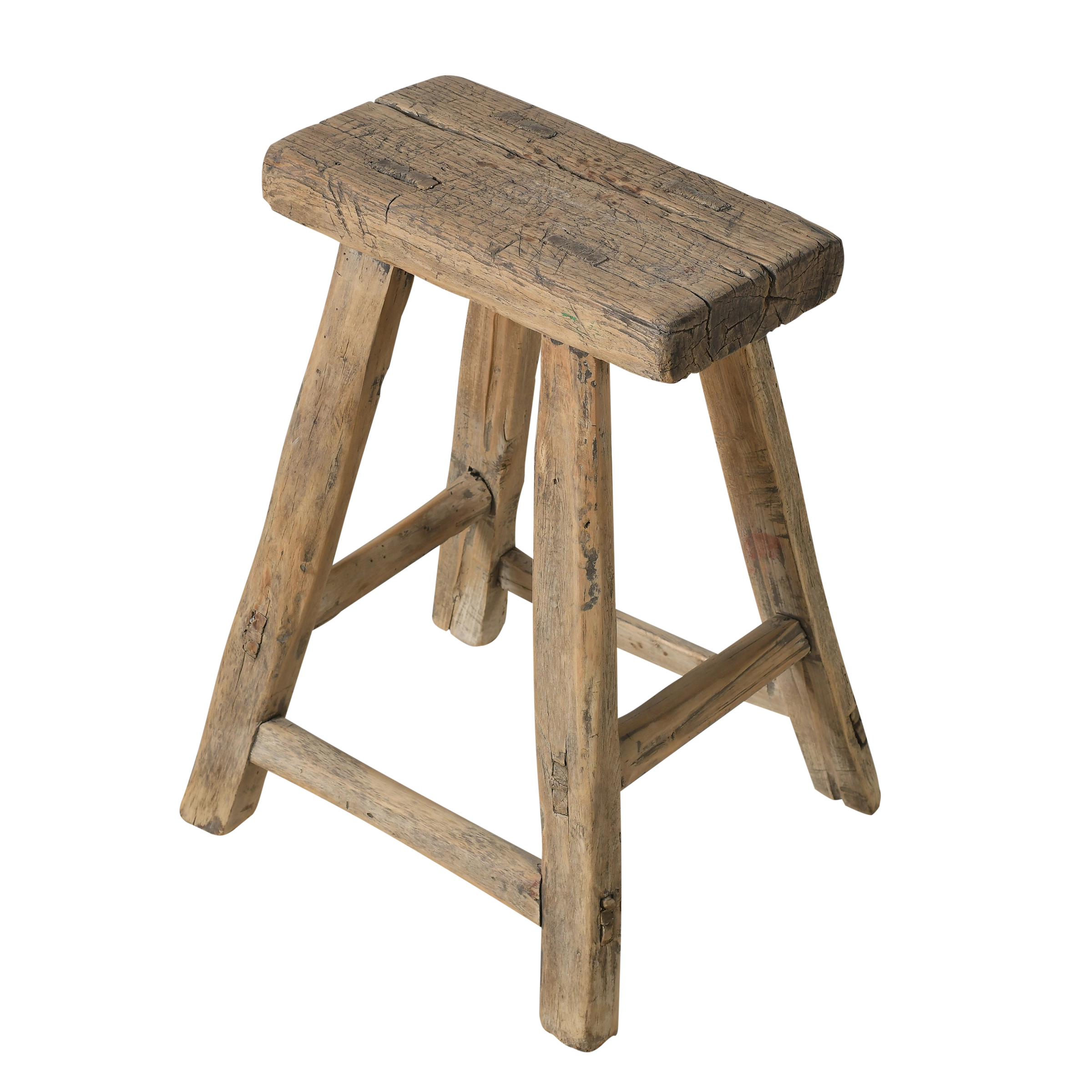 Zao - Tabouret chinois ancien en orme n°11 - vue 2