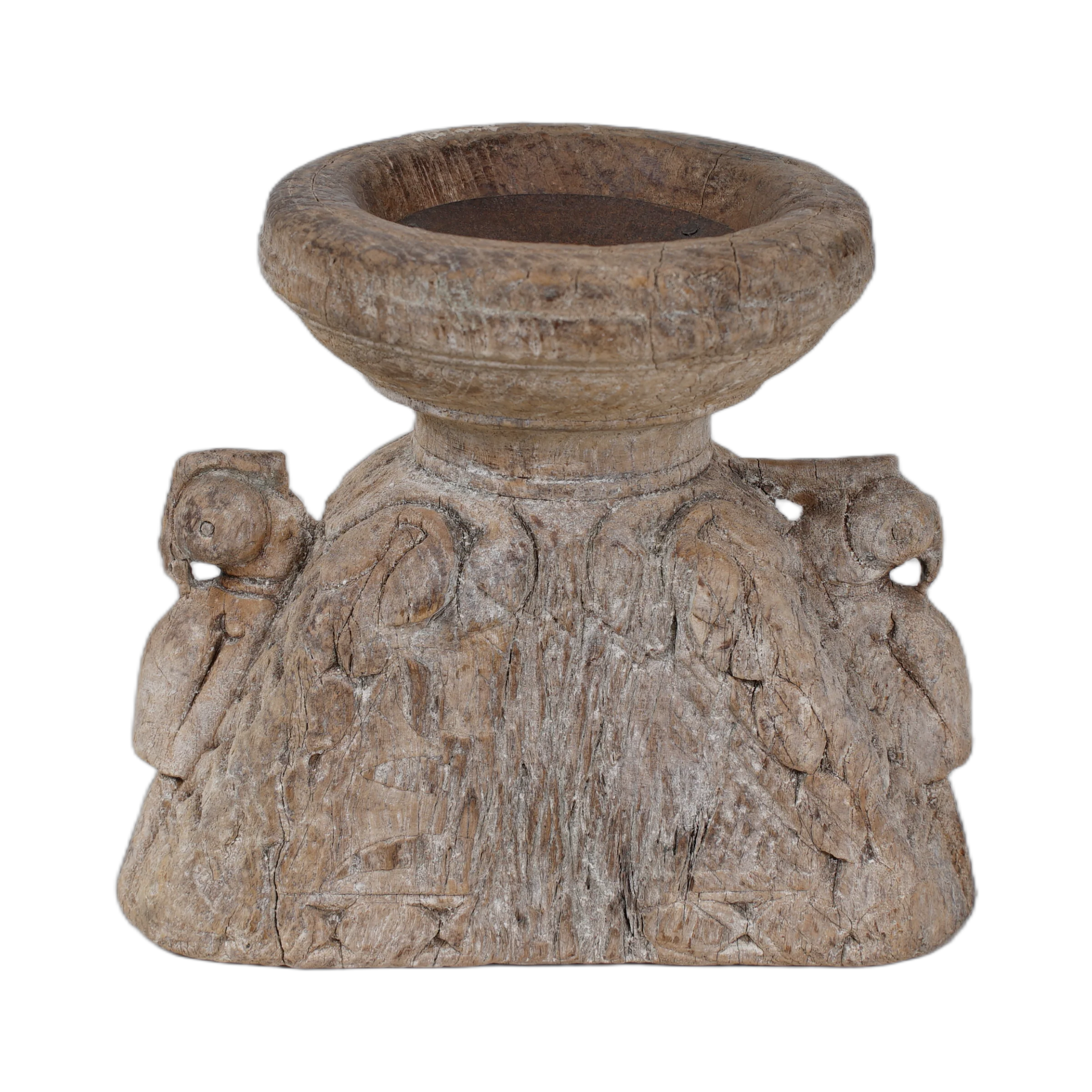 Bijni - Bougeoir en bois ancien n°4 - vue 4