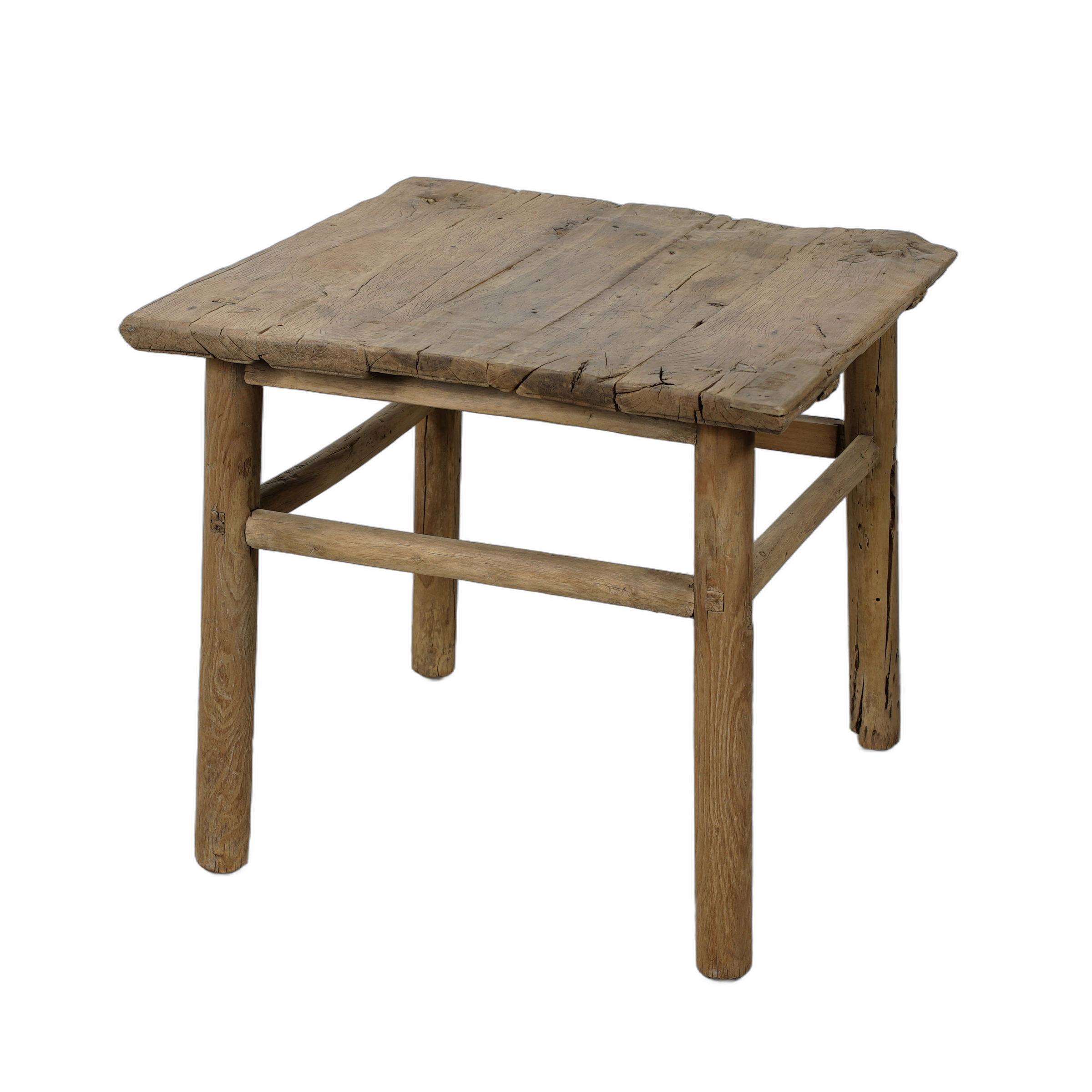 Jining - Table d'appoint carrée en orme n°3 - vue 7