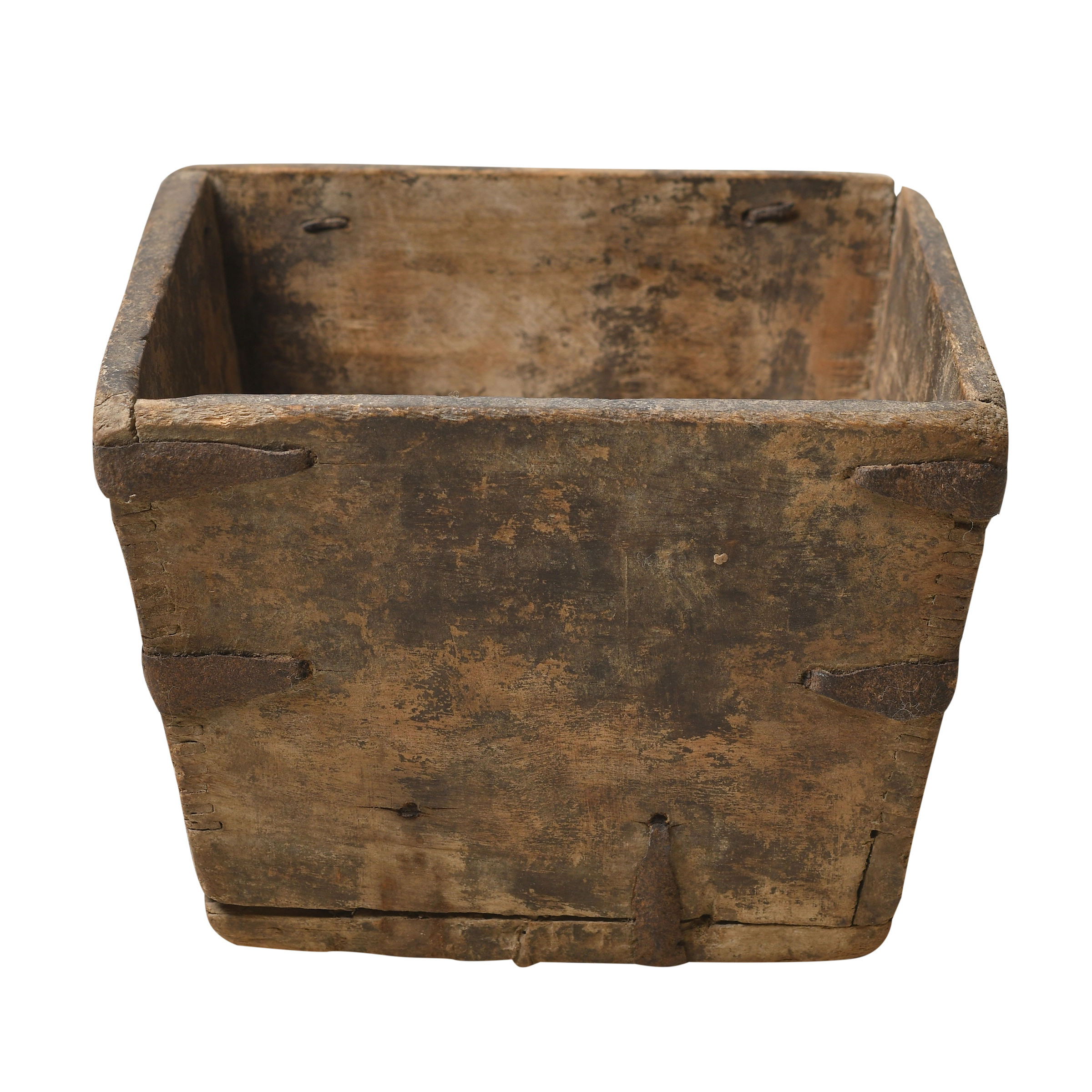 Jian - Panier carré en pin ancien n°9