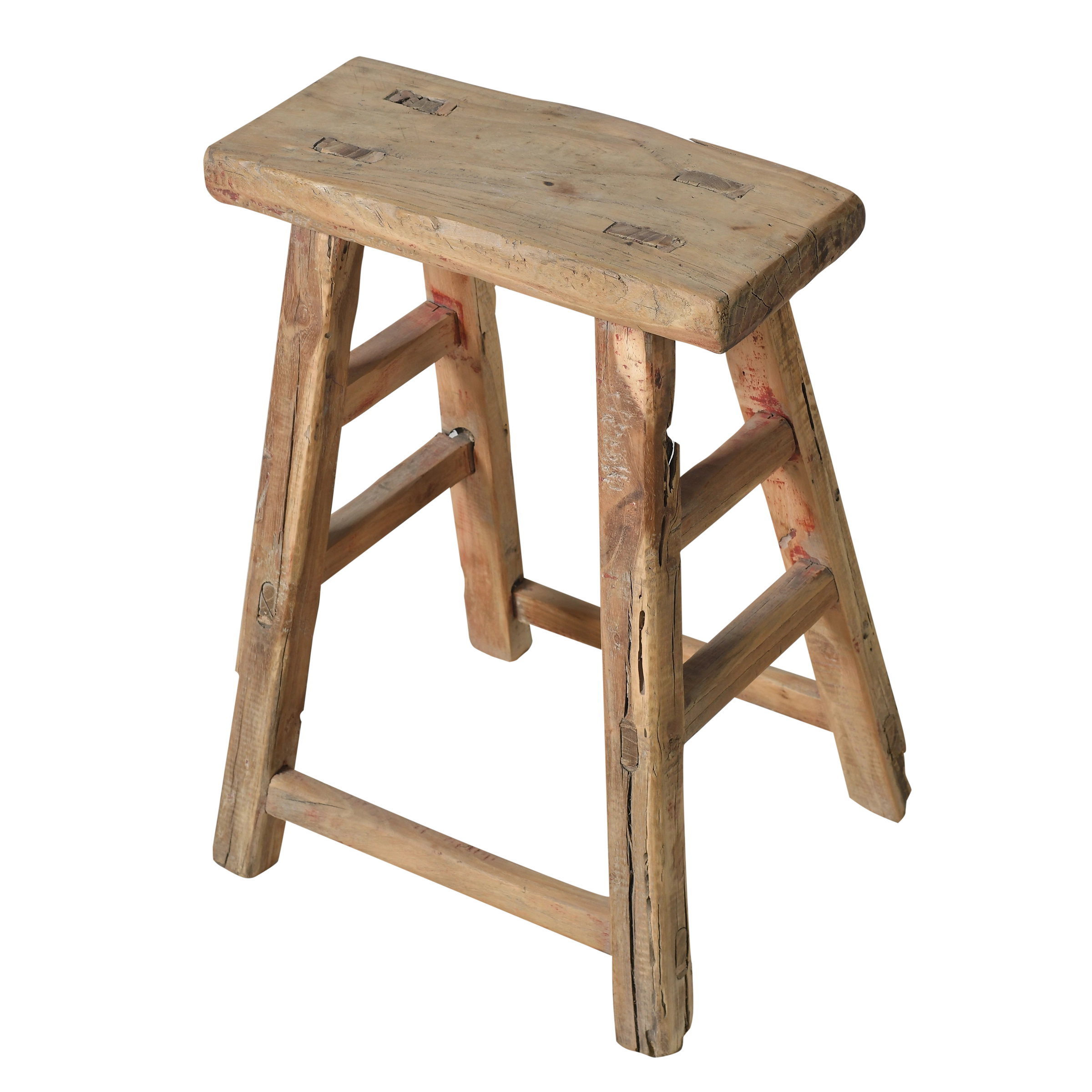 Zao - Tabouret chinois ancien en orme n°24 - vue 2