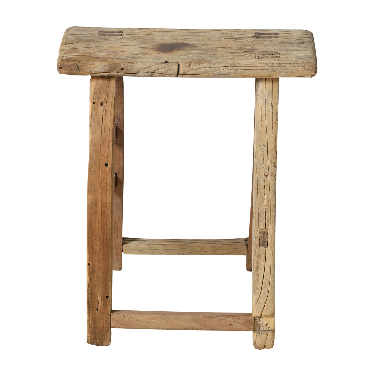Zin - Tabouret chinois ancien en orme n°18