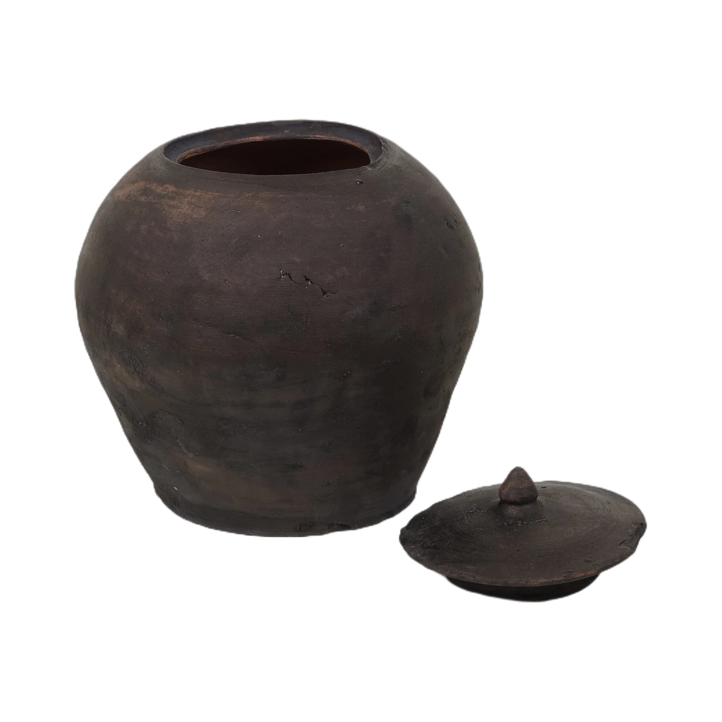 Mian - Pot d'apothicaire en terre cuite à couvercle n°2