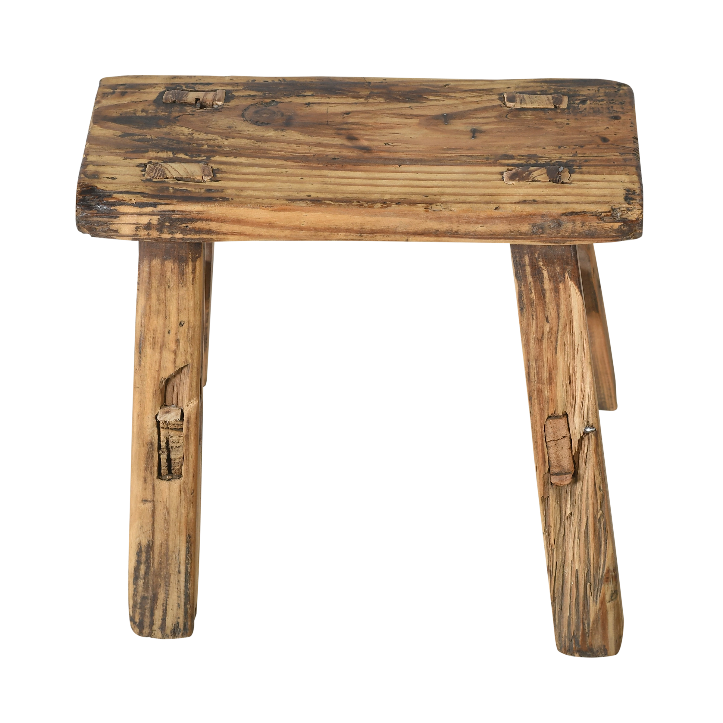 Nuo - Mini tabouret ancien en orme n°44