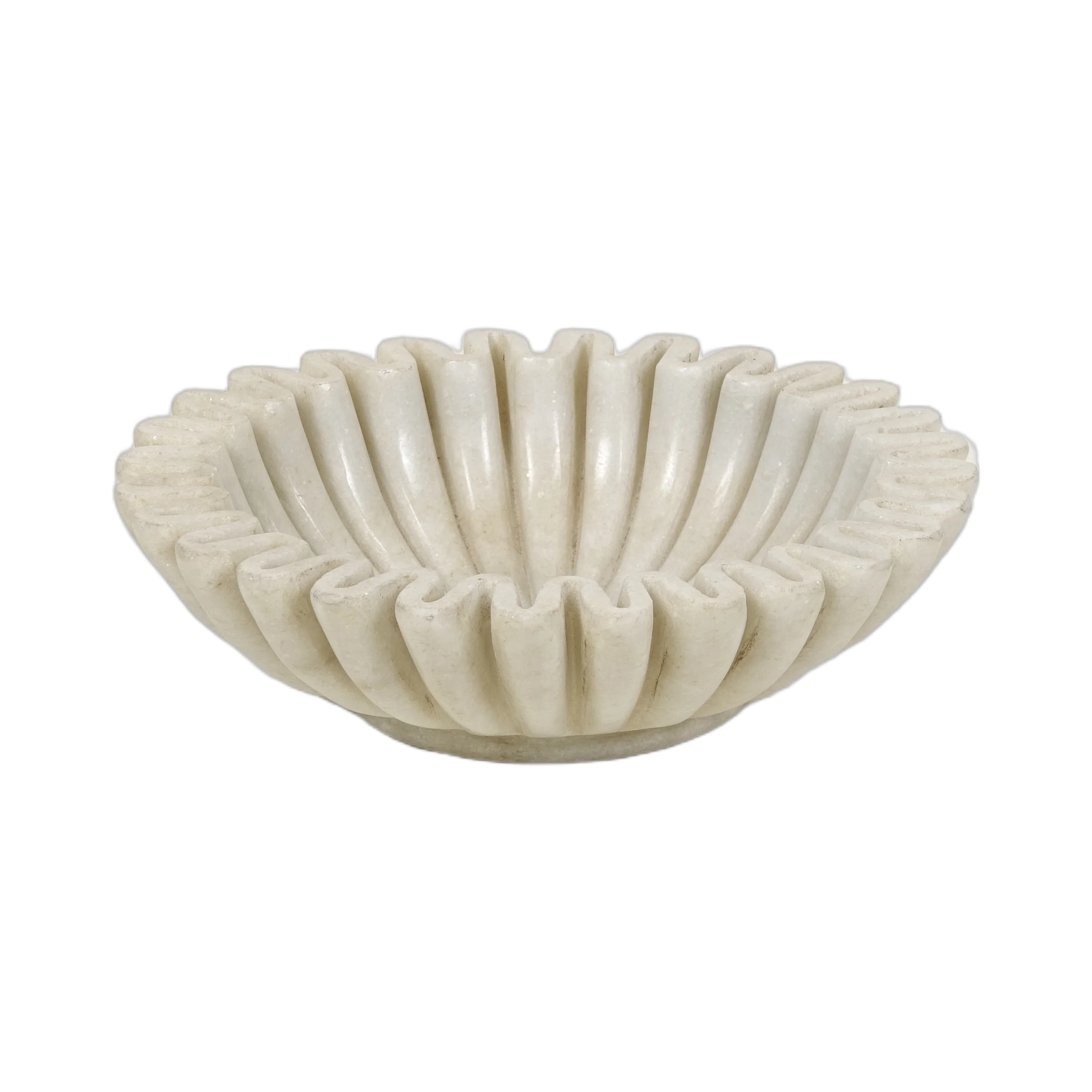 Makrana - Coupe en marbre blanc sculpté n°6