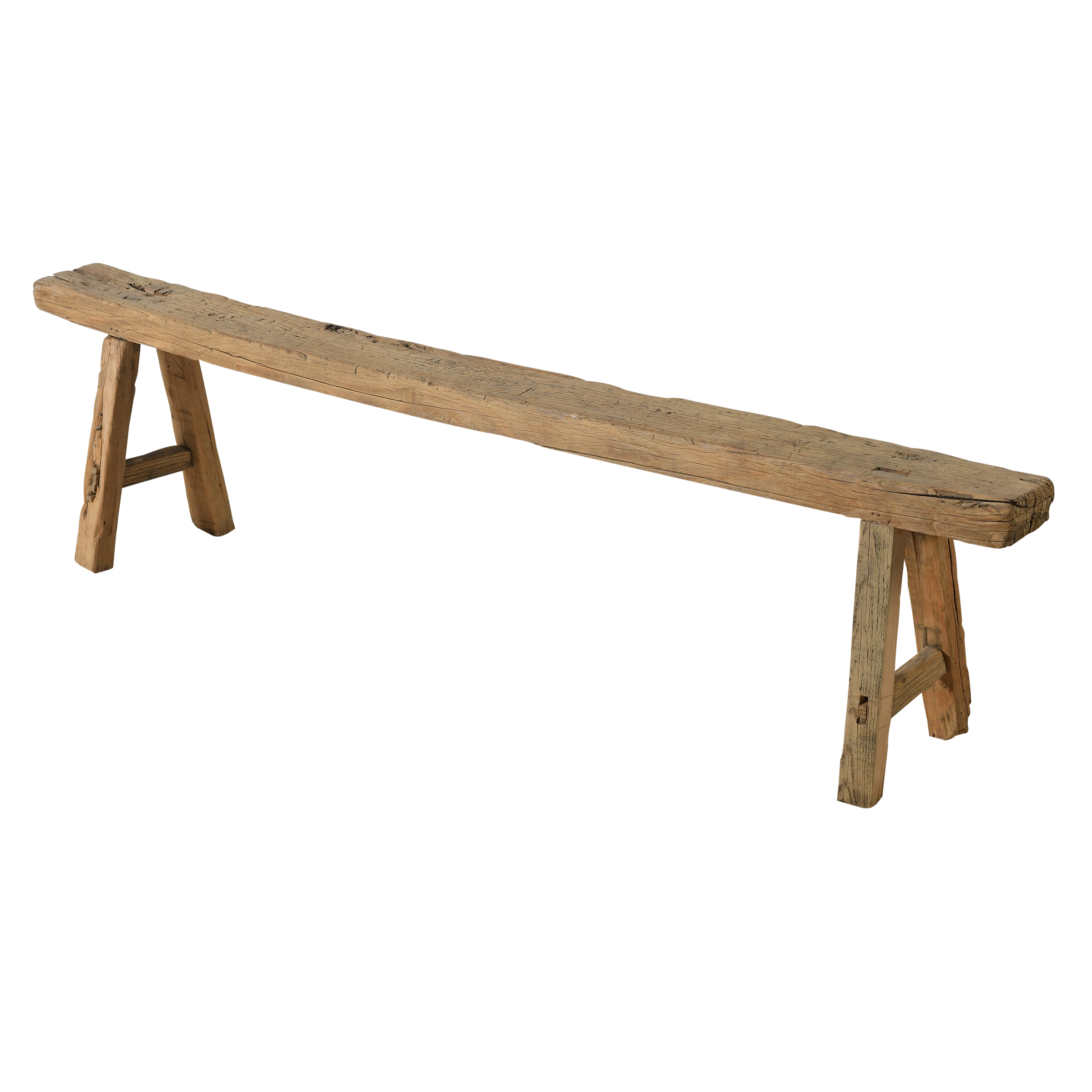 Yun - Ancien banc fin chinois en orme n°25 - vue 2