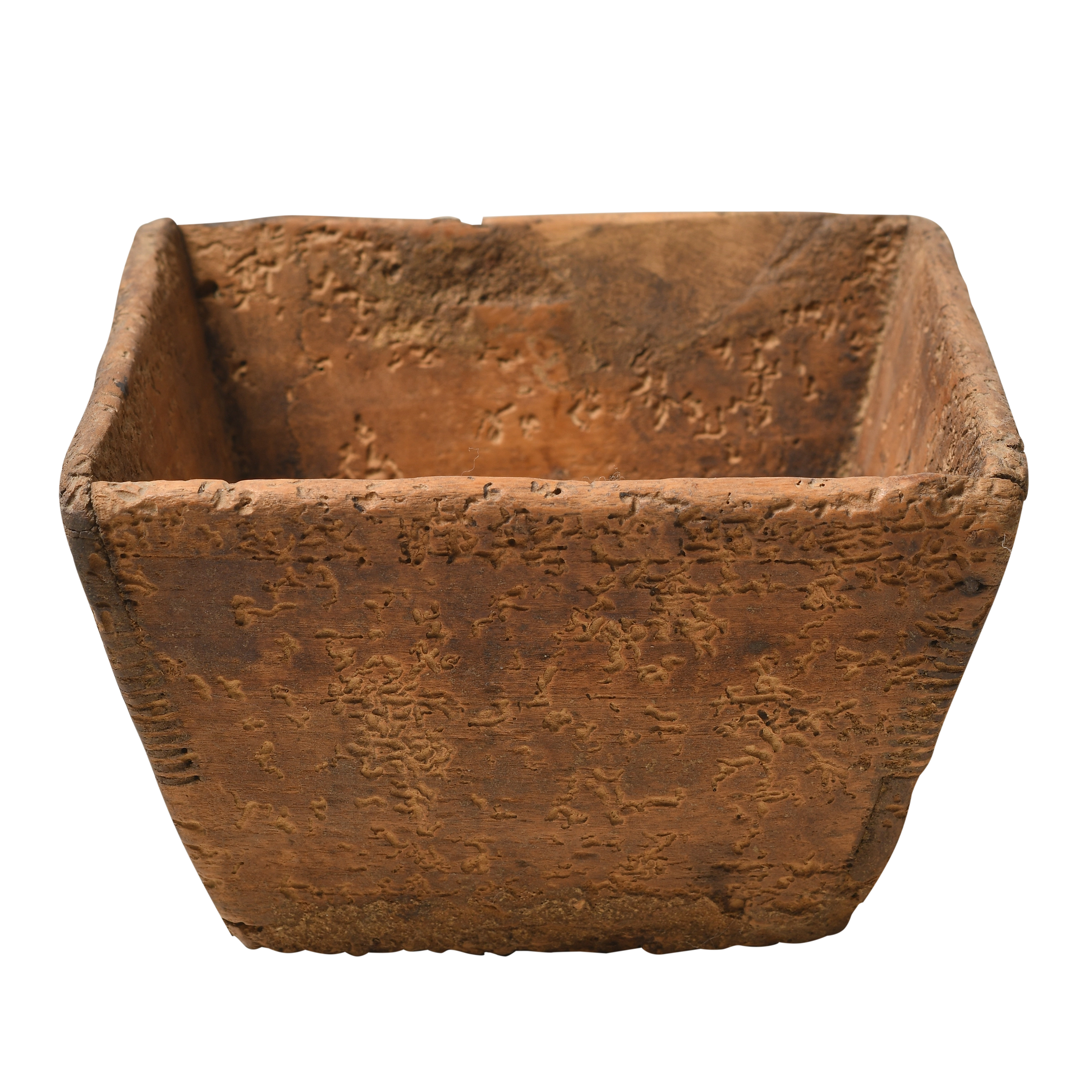 Jian - Panier carré en pin ancien n°12