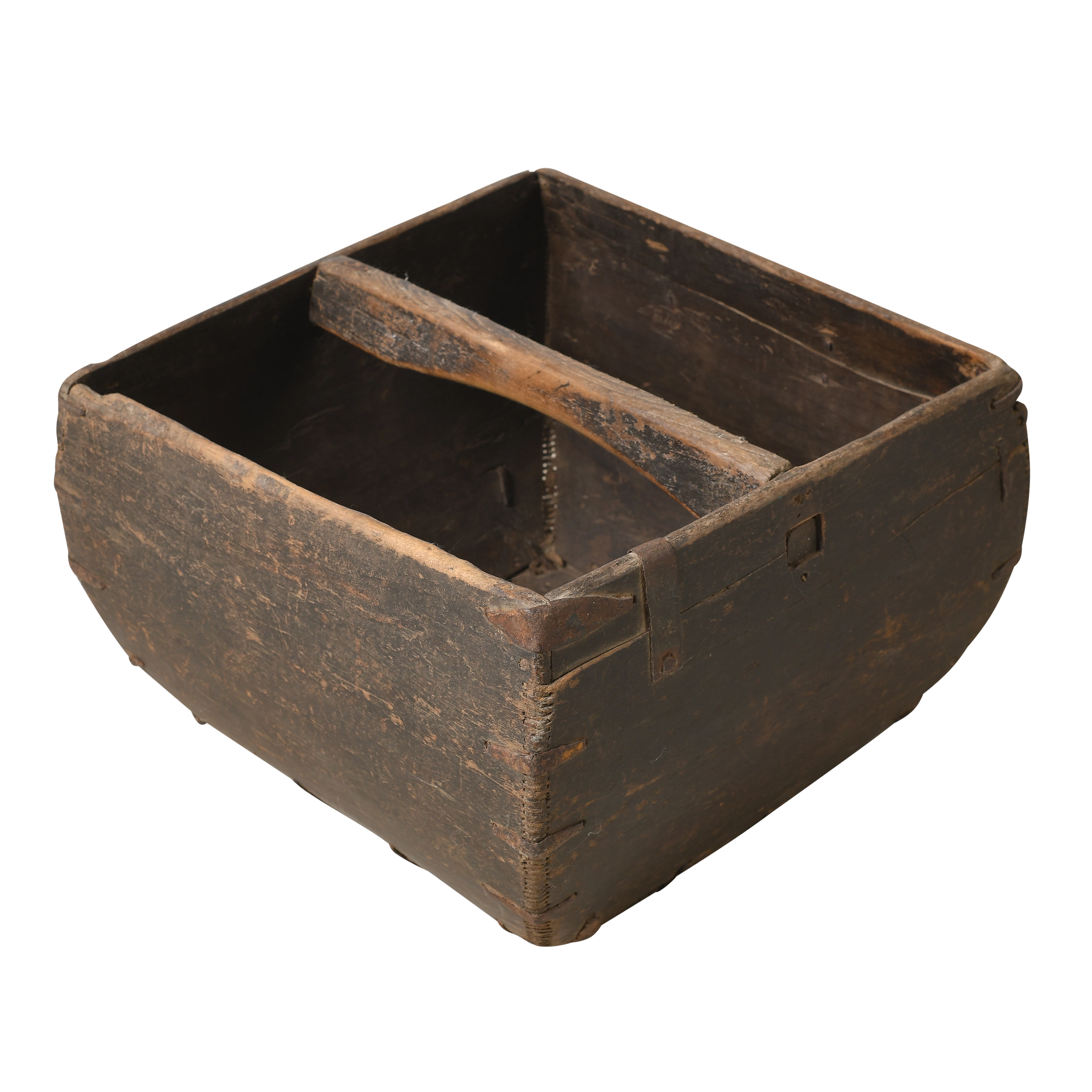 Naguo - Panier utilitaire ancien en pin n°10 - vue 2