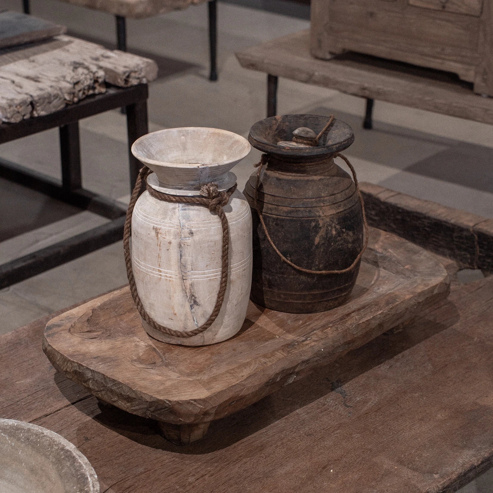 Tosh - Pot ancien en bois n°14
