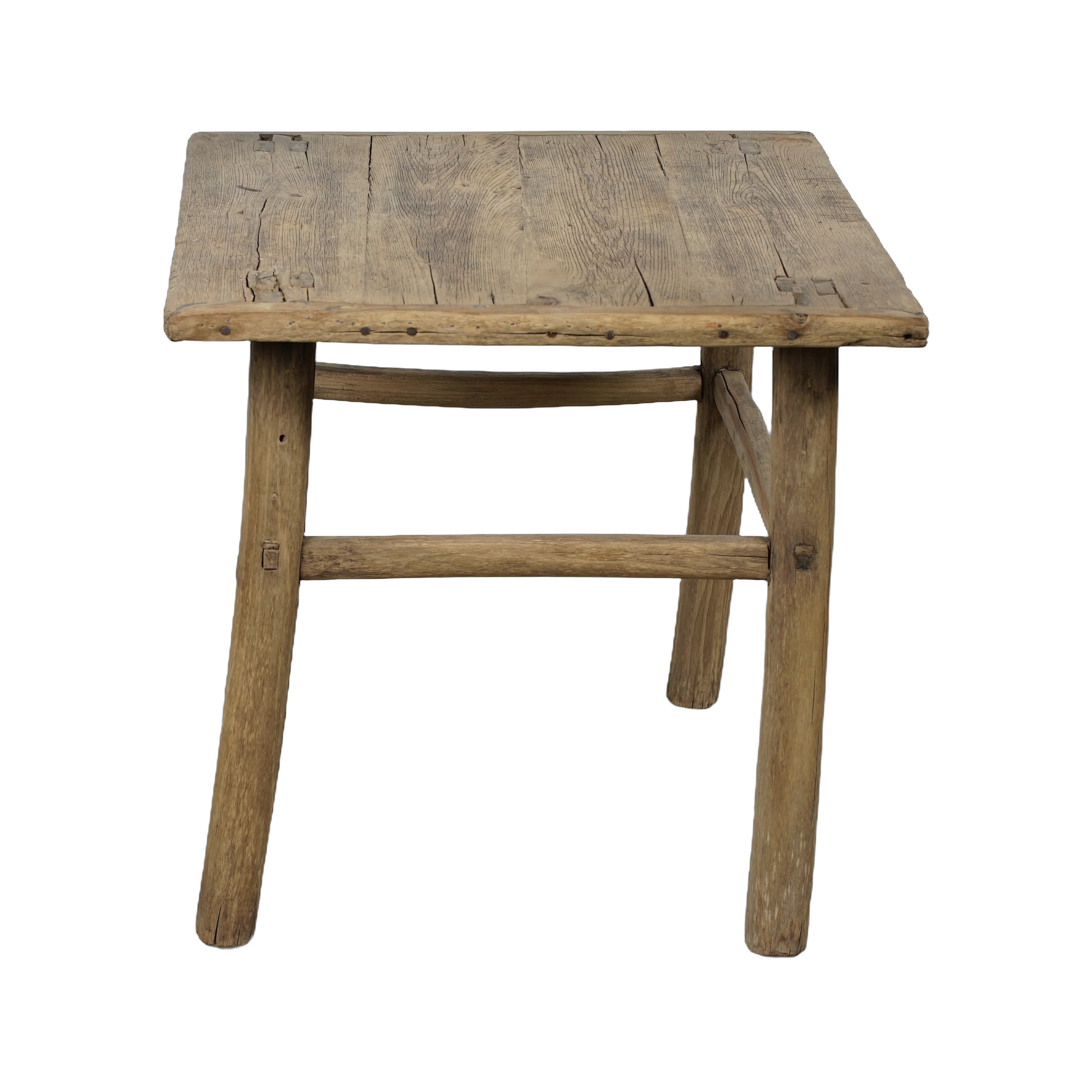 Jining - Table d'appoint carrée en orme n°2 - vue 4