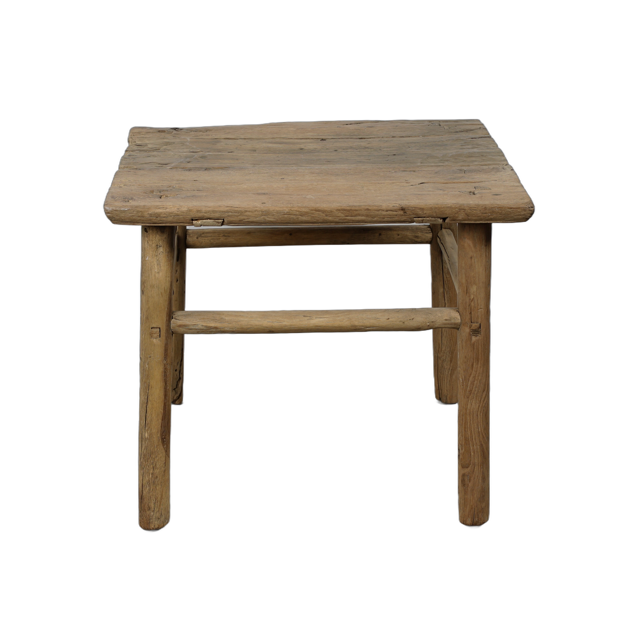 Jining - Table d'appoint carrée en orme n°3 - vue 5