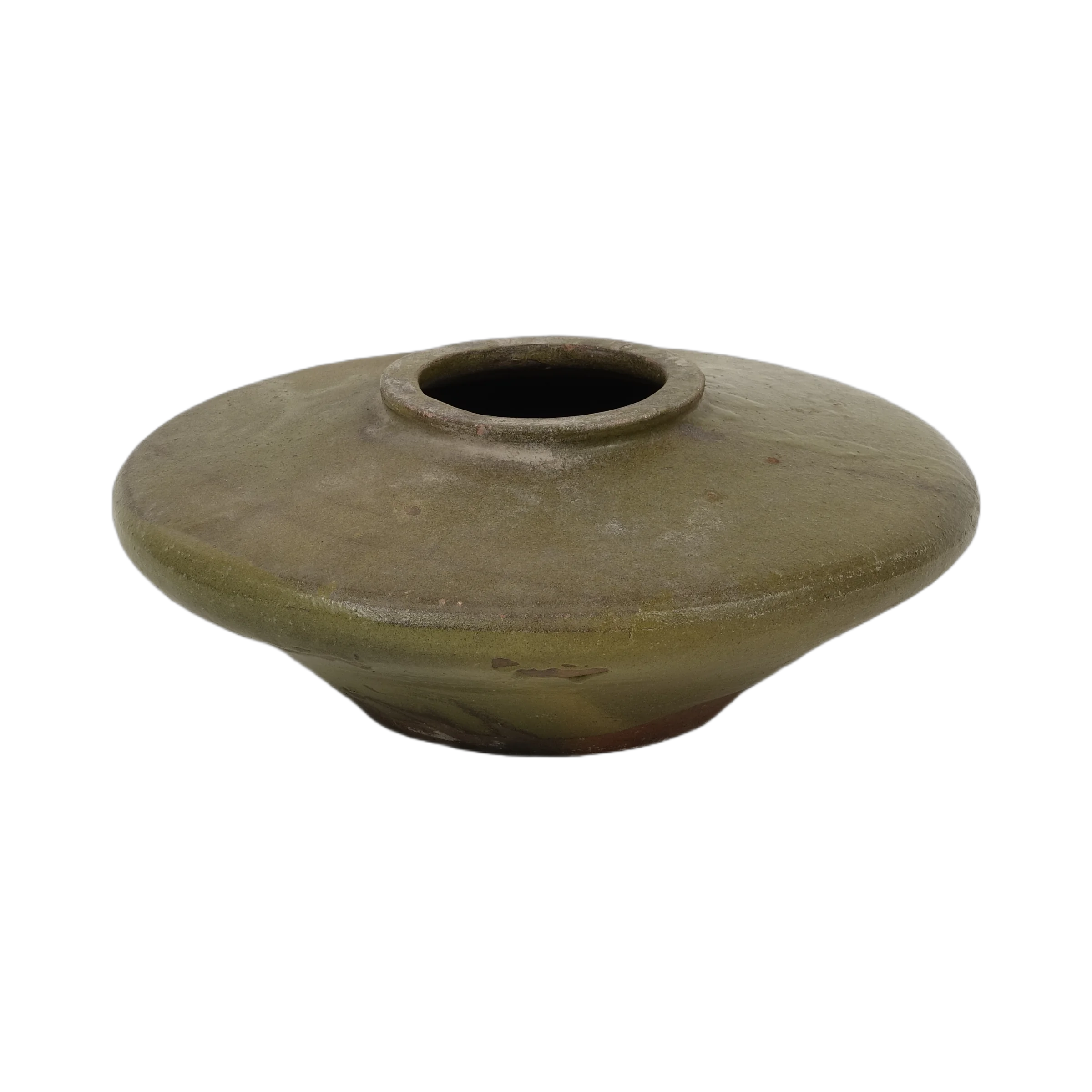 Huai – Jarre plate en grès vernissée n°2