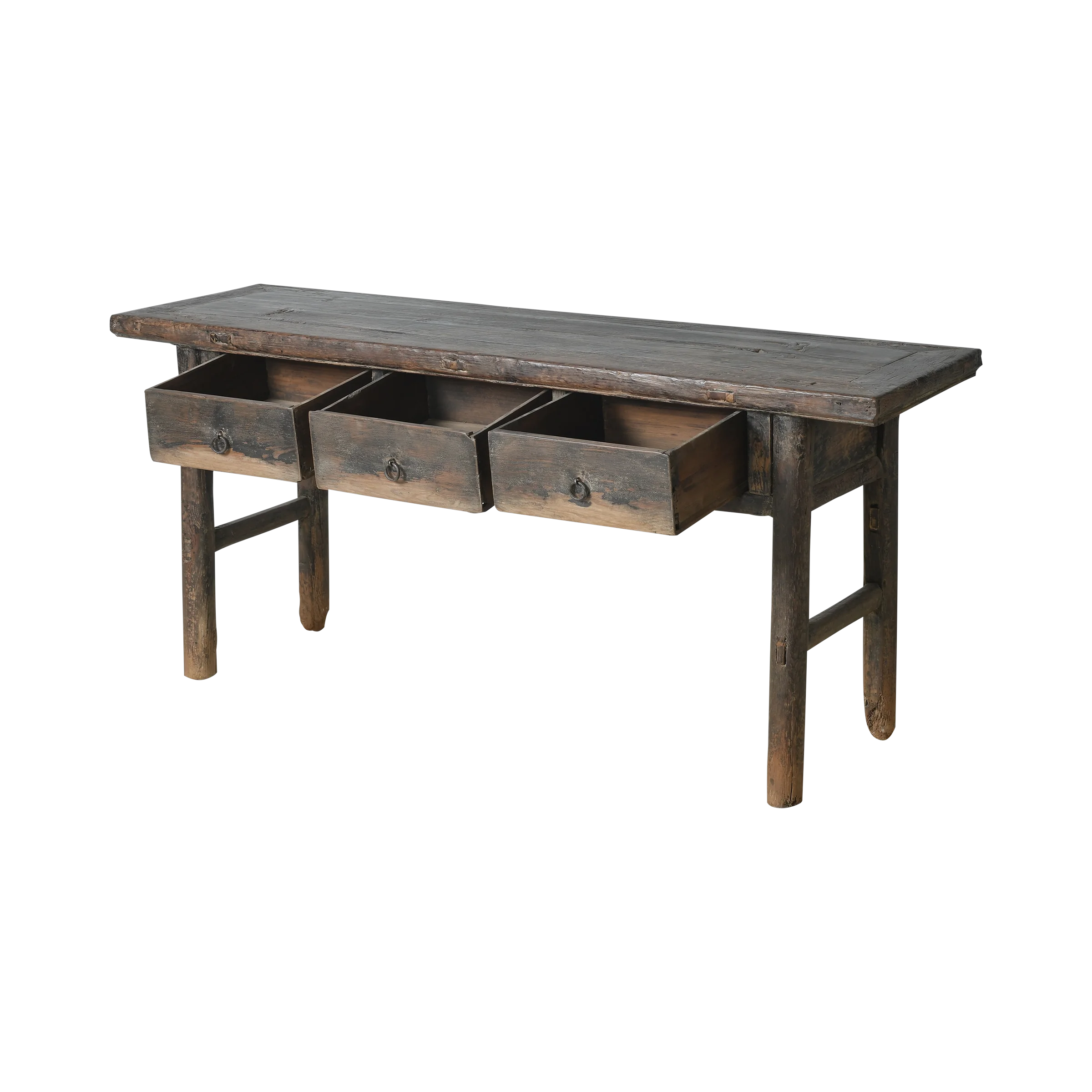 Taian - Ancienne console chinoise en orme à tiroirs n°1