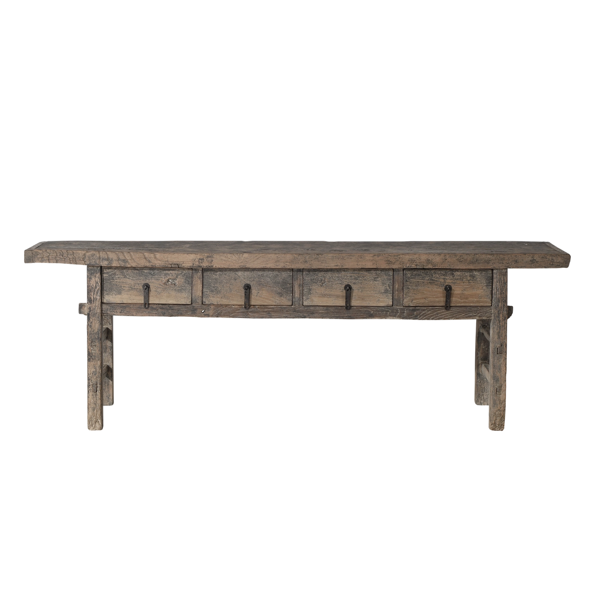 Longnan - Ancienne console chinoise en orme à tiroirs n°2