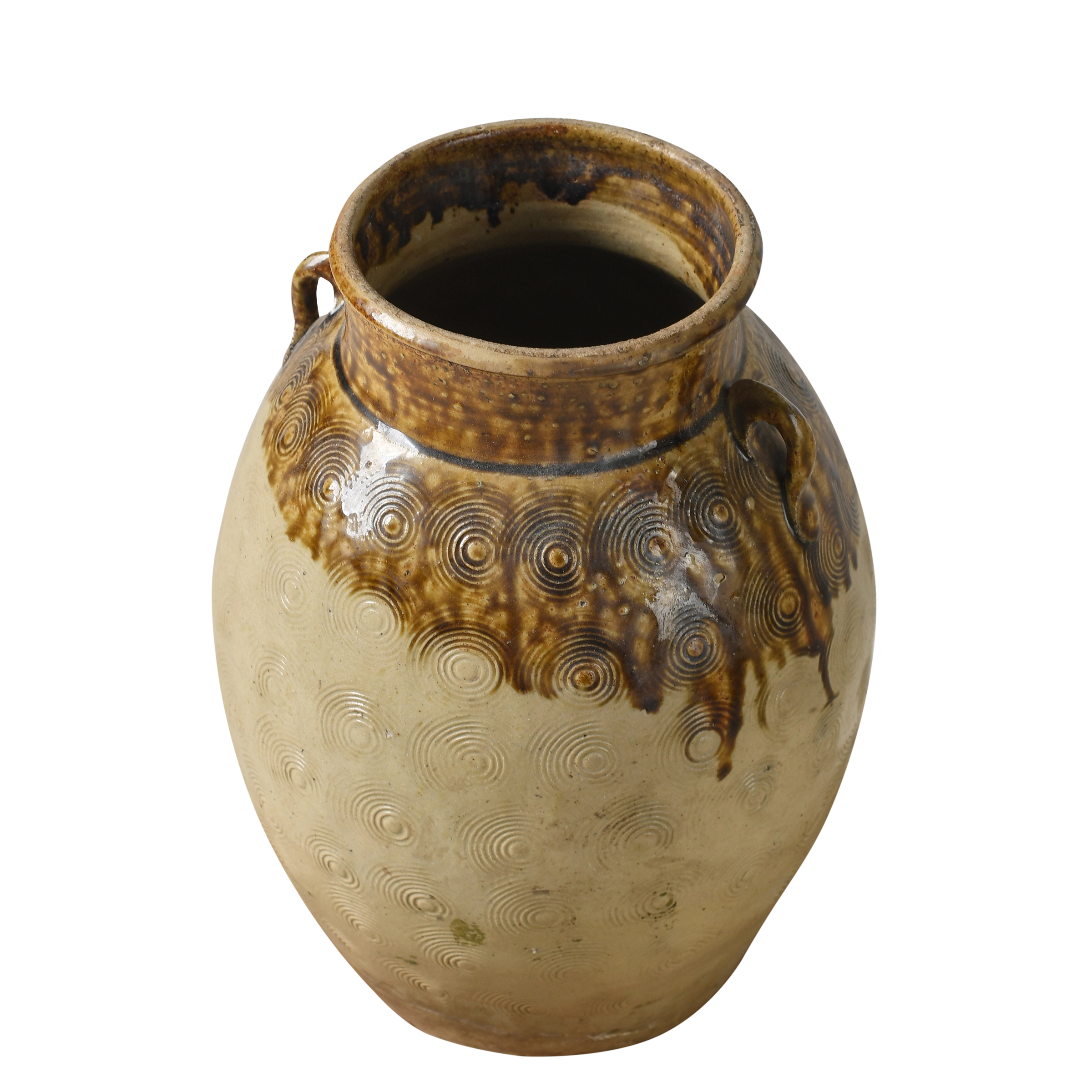 Zhenli – Pot ancien en grès à motifs concentriques n°13 - vue 2