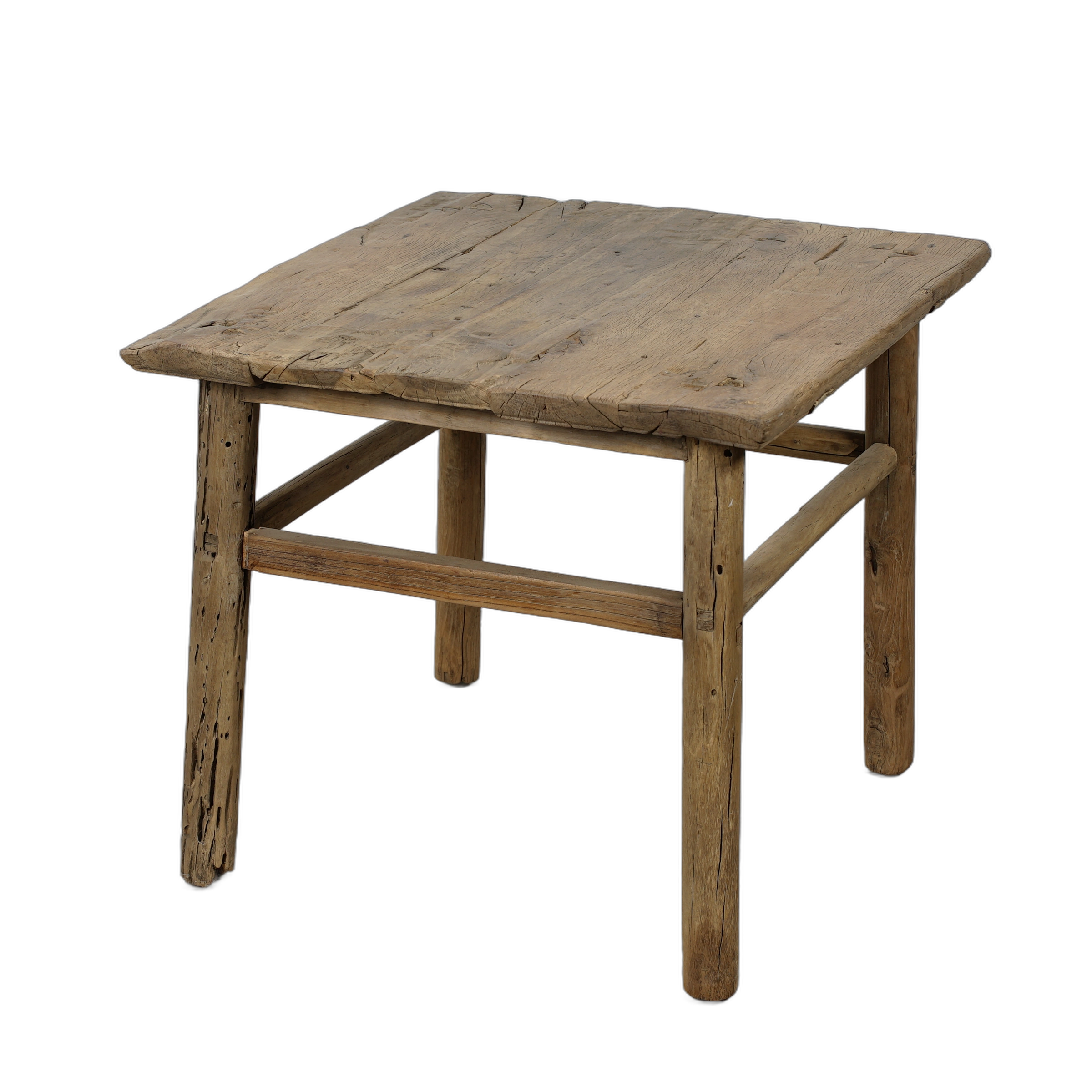 Jining - Table d'appoint carrée en orme n°3 - vue 4