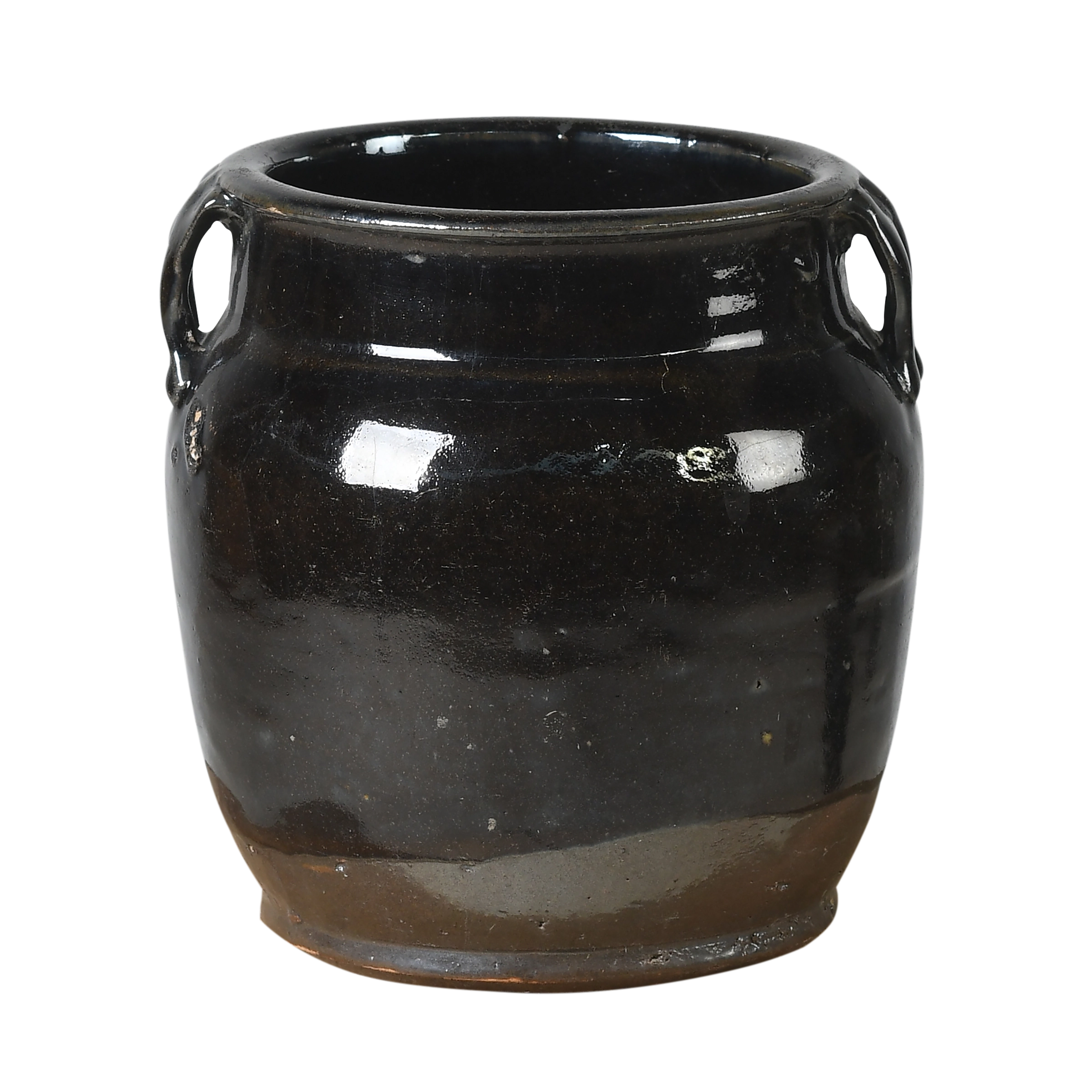 Hú - Pot à confit chinois émaillé noir n°3