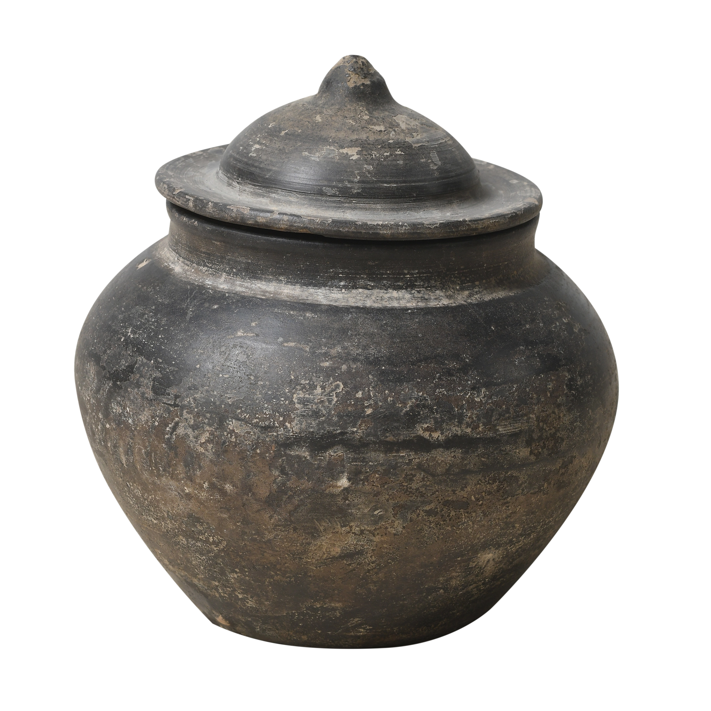 Yuxi - Pot utilitaire chinois gris à couvercle n°4