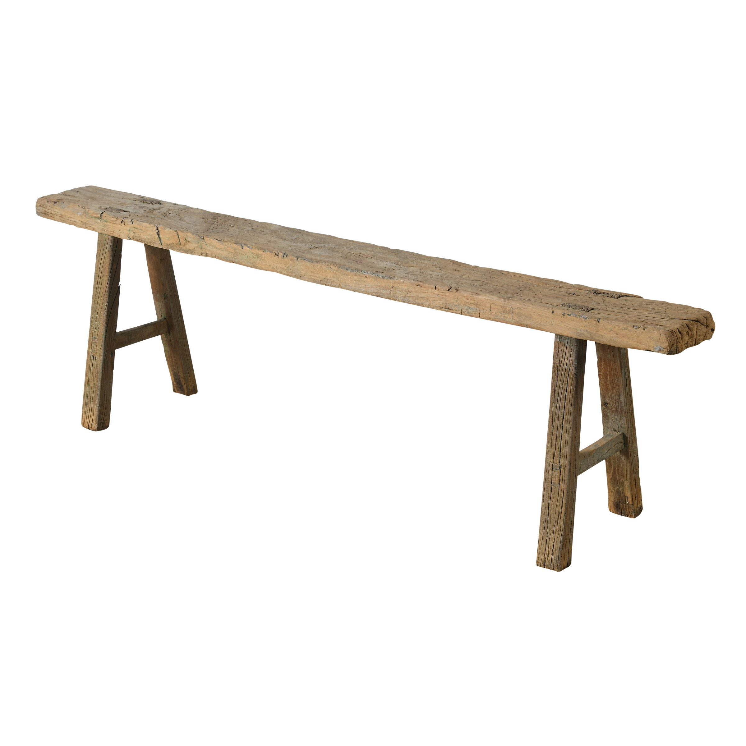 Yun - Ancien banc fin chinois en orme n°22 - vue 2