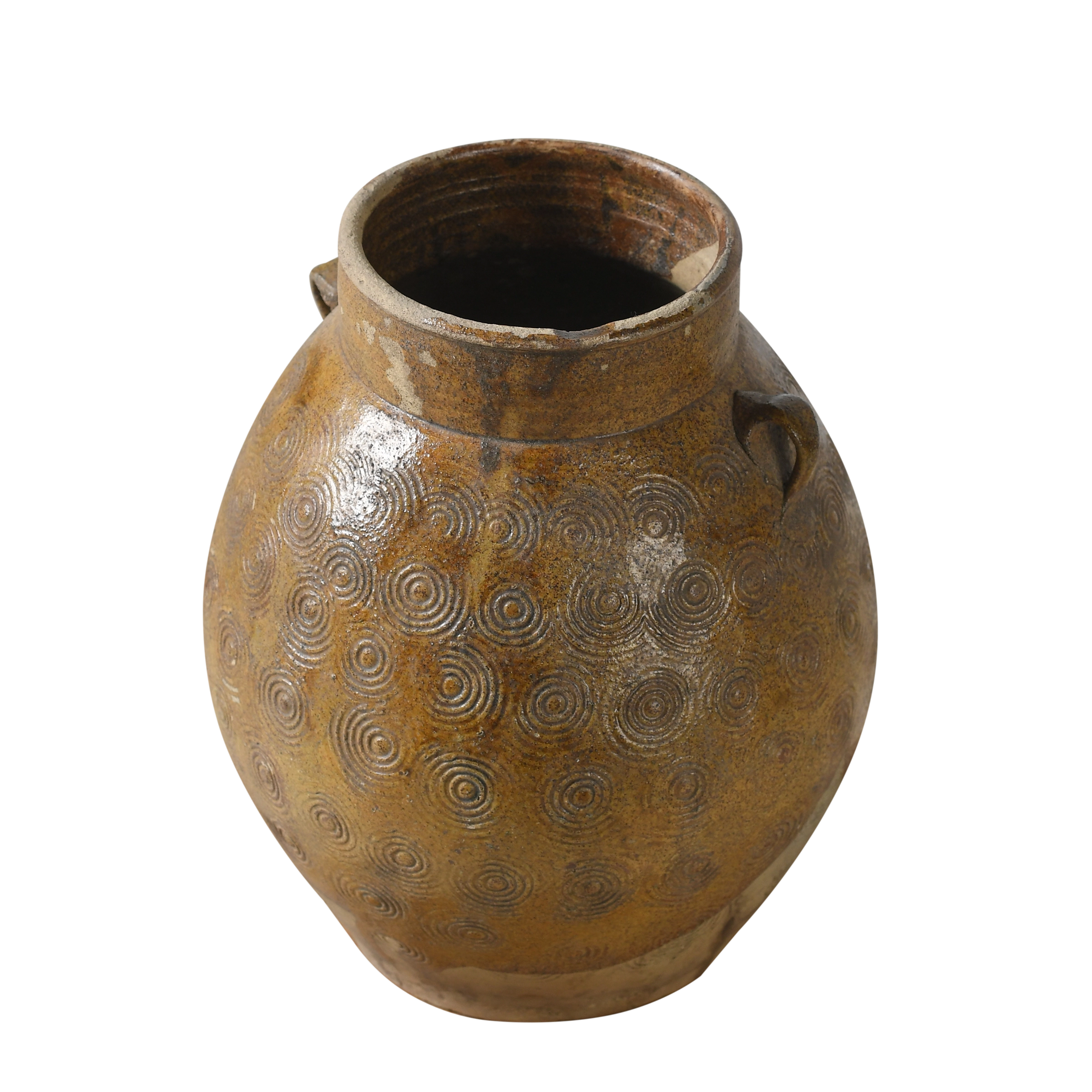 Zhenli – Pot ancien en grès à motifs concentriques n°6 - vue 2