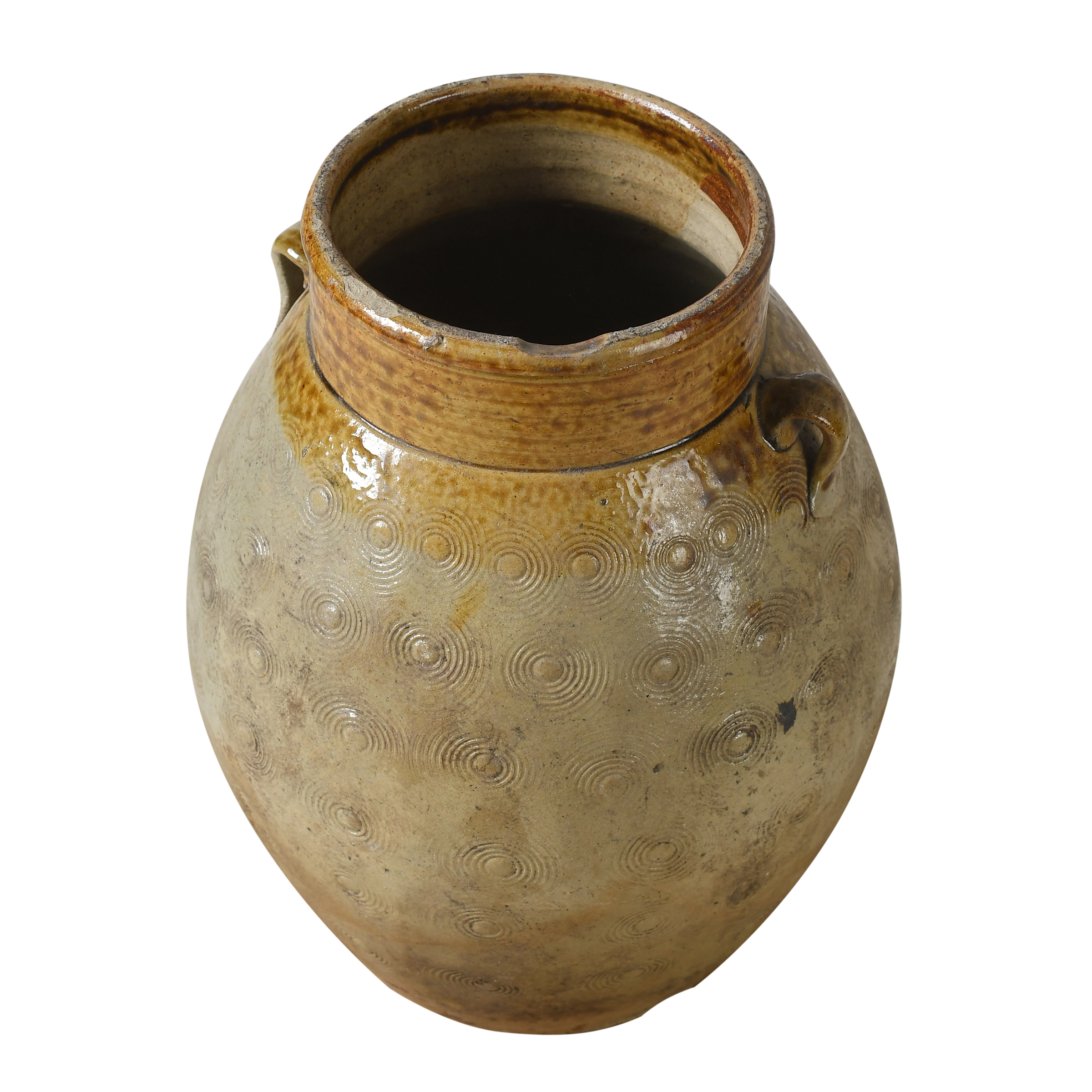Zhenli – Pot ancien en grès à motifs concentriques n°11 - vue 2