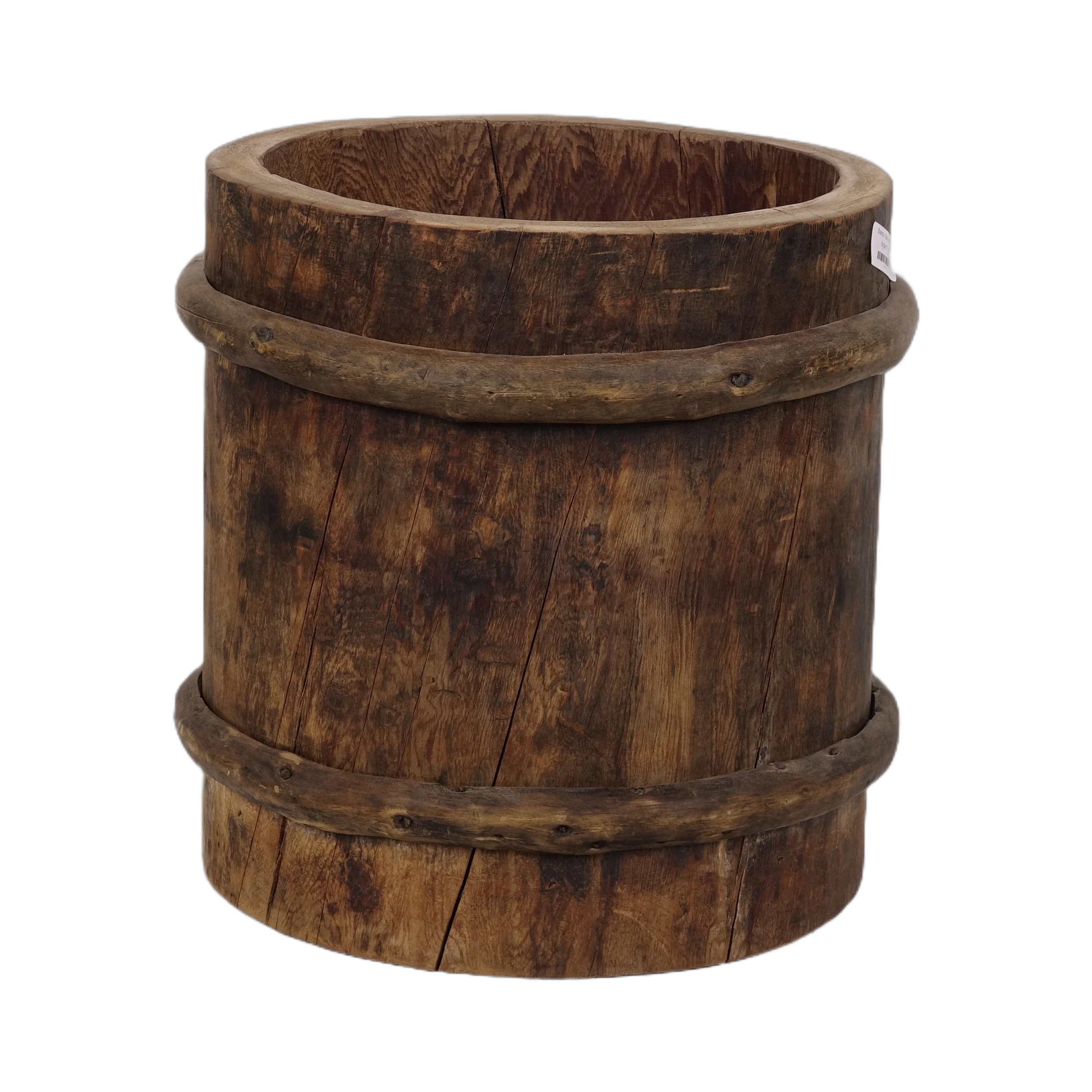 Shilou - Seau ancien en saule et pin n°3