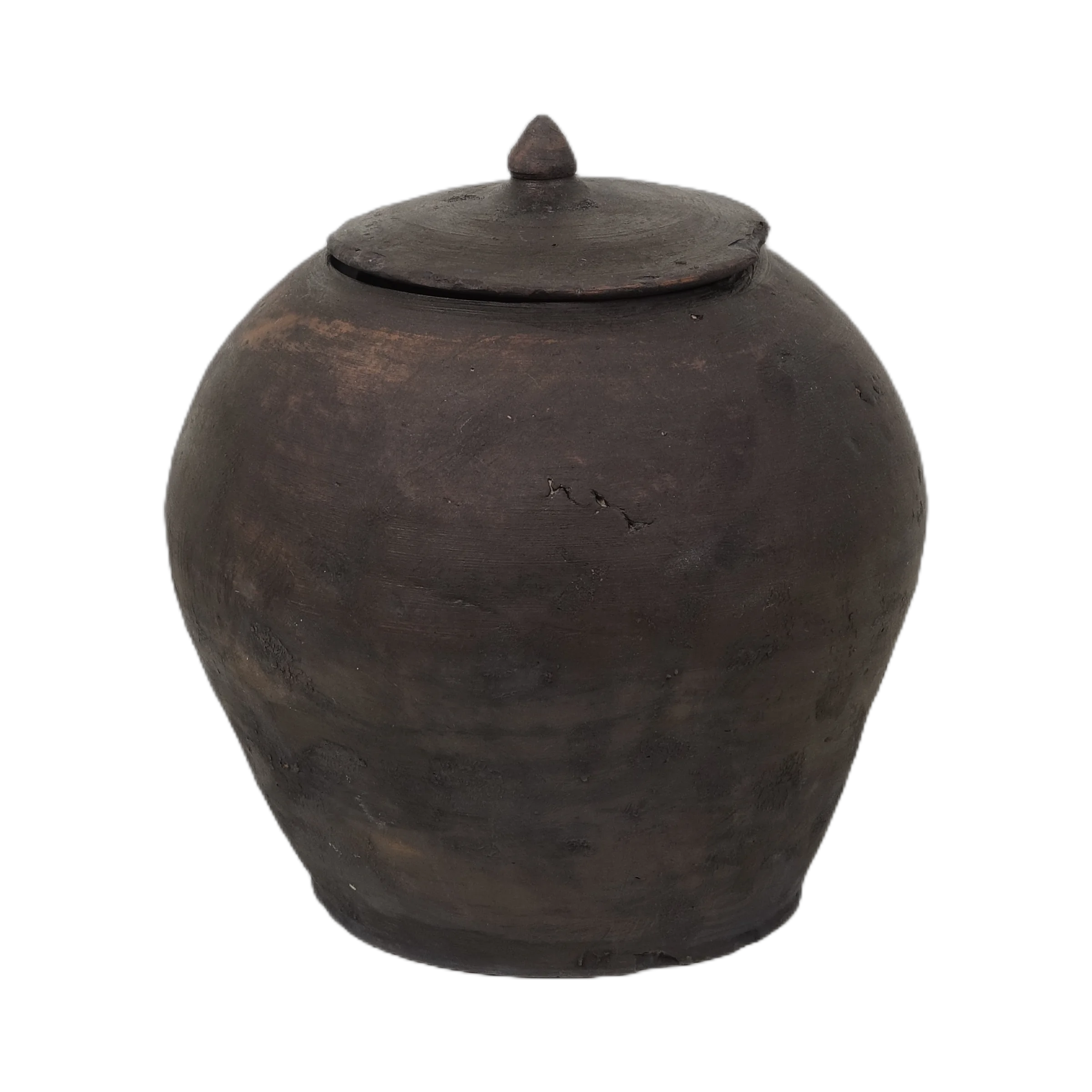 Mian - Pot d'apothicaire en terre cuite à couvercle n°2