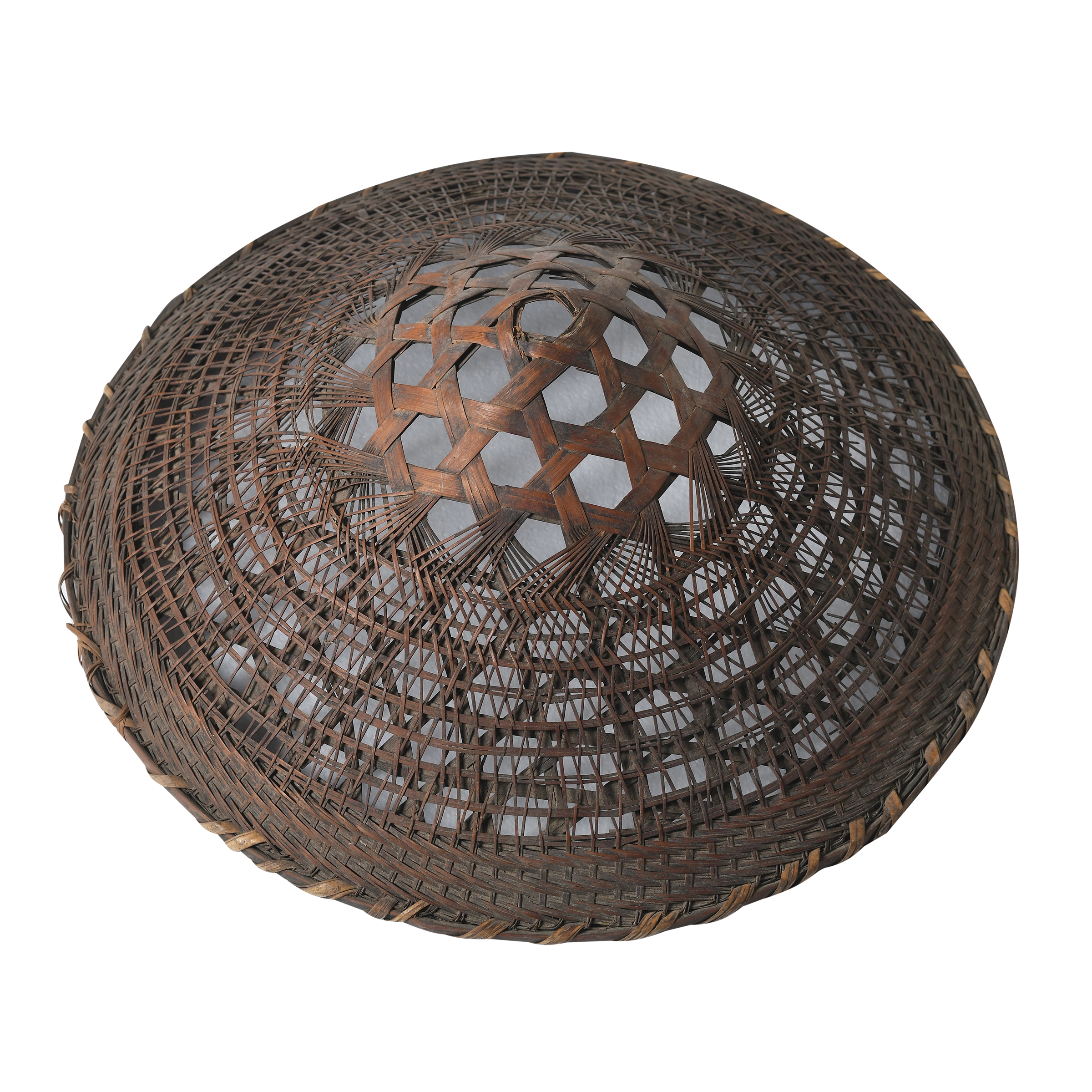 Taizi - Chapeau ancien en bambou tressé n°1
