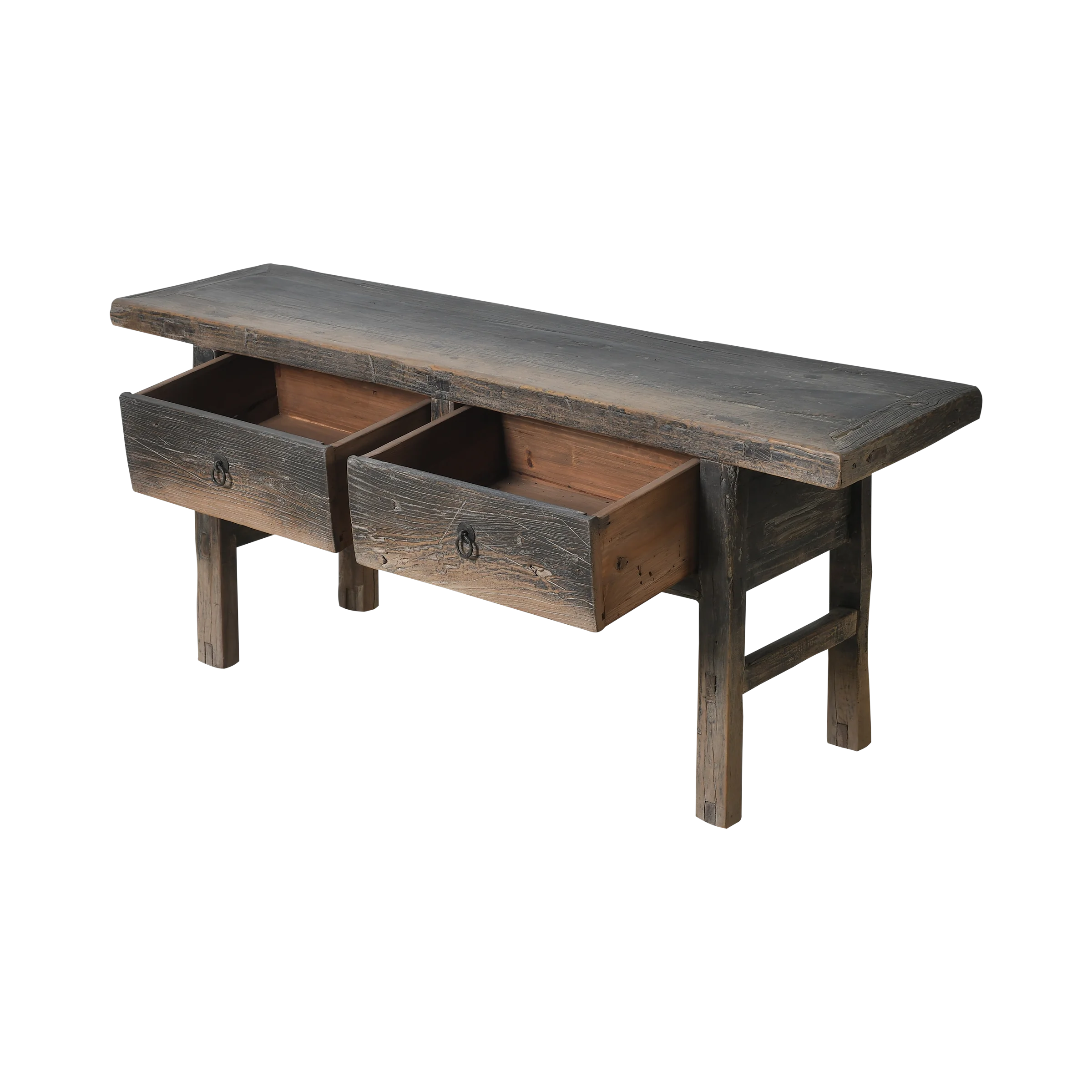 Longnan - Ancienne console chinoise en orme à tiroirs n°3